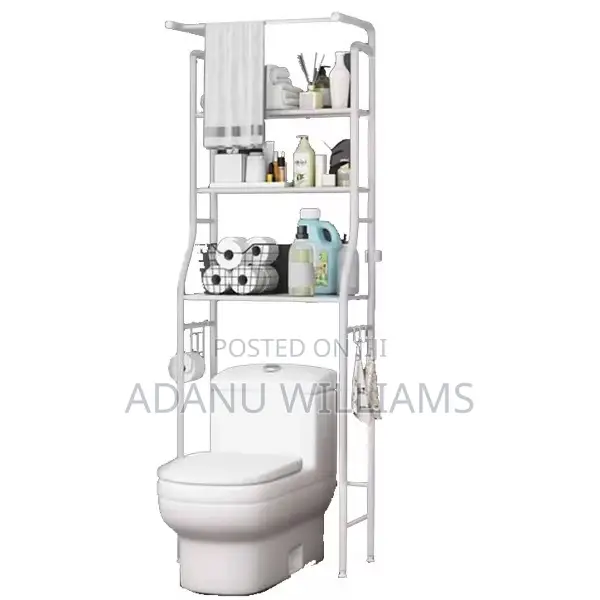 3tiers Over the Toilet Storage Unit + Towel Bar