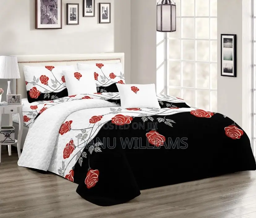 Luxury Quality Bedspread With 2 Pillow Cases (Quilt)