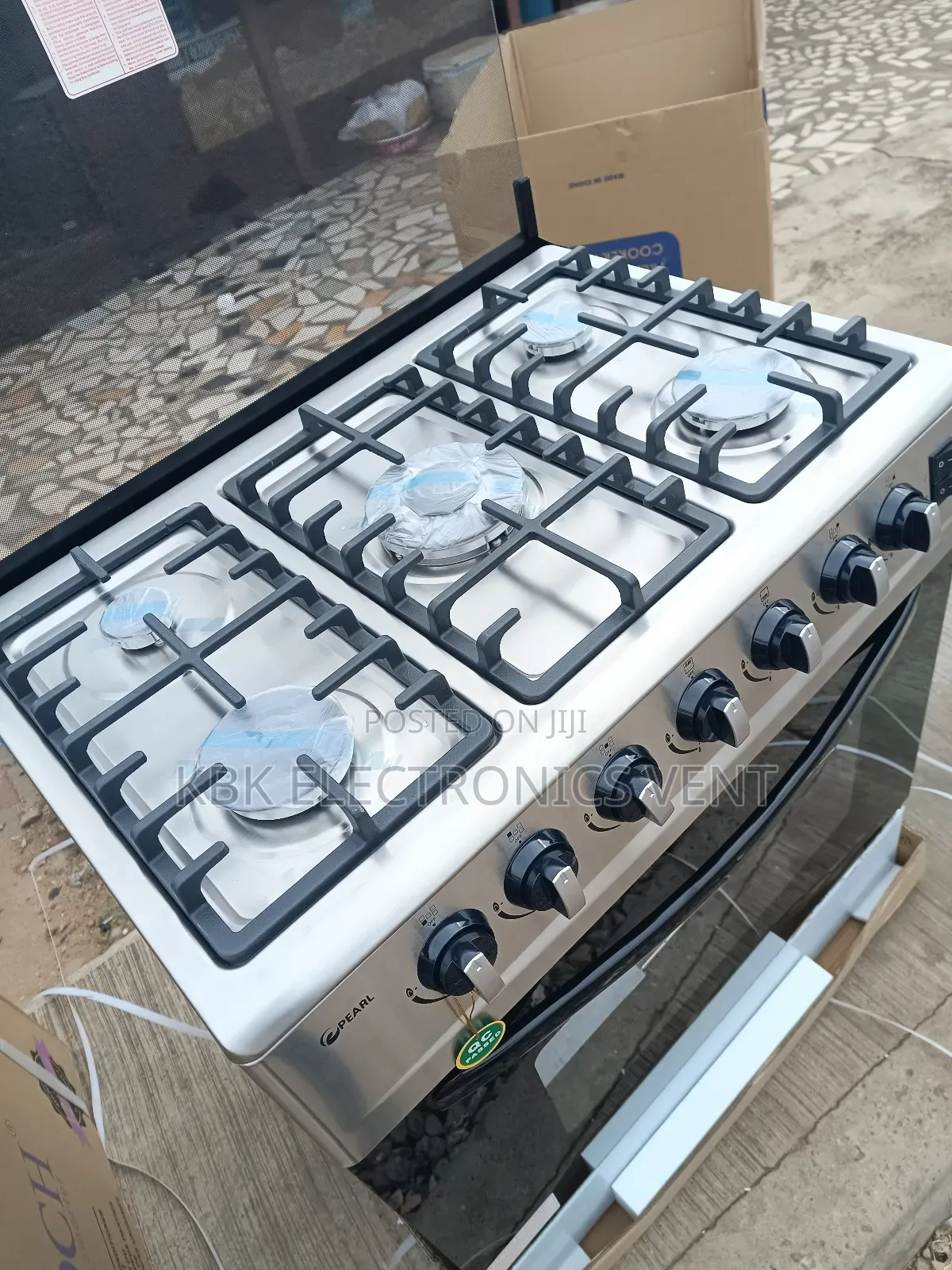 Pearl 80*60 5burner Gas Cooker Oven + Grill