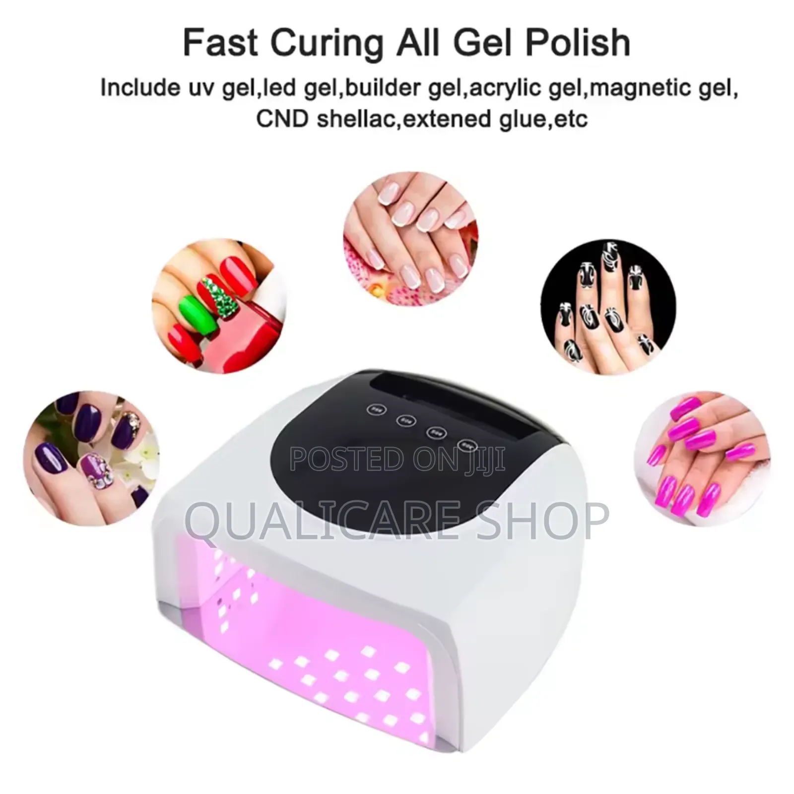 Rechargeable Cordless Uv Led Nail Lamp, 96w
