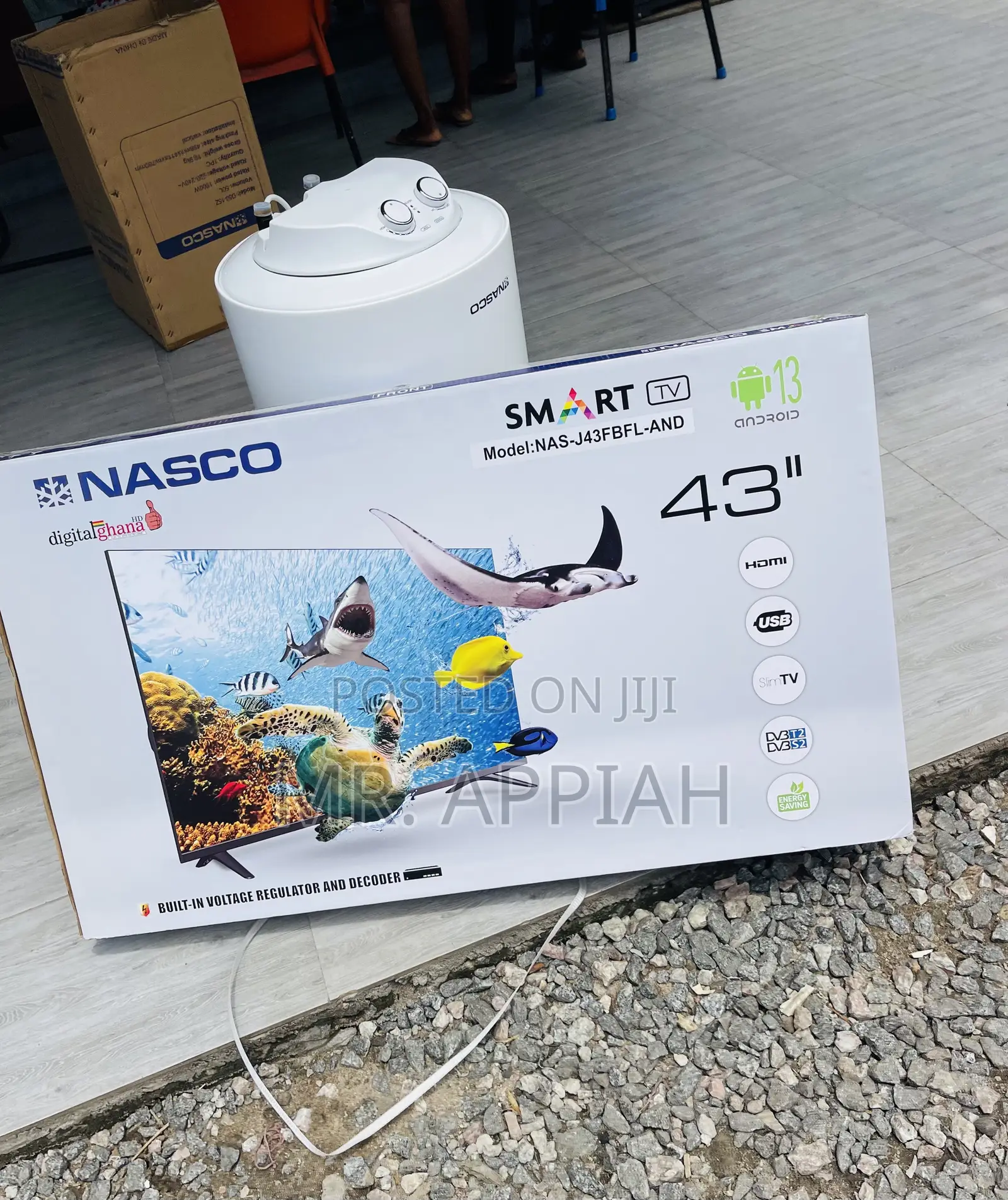 Get Premium Nasco 43” Digital Satellite Television,Black