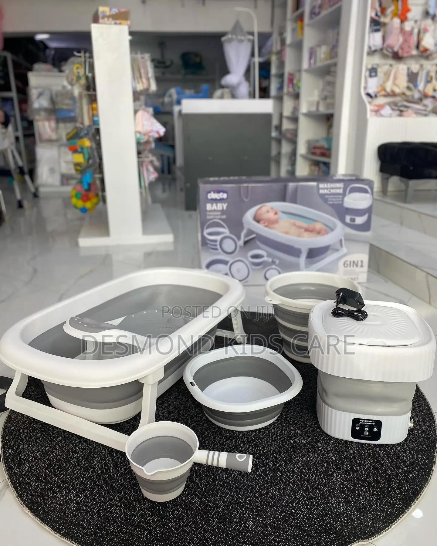 Babies Foldable Bath Tube Set With Washing Machine