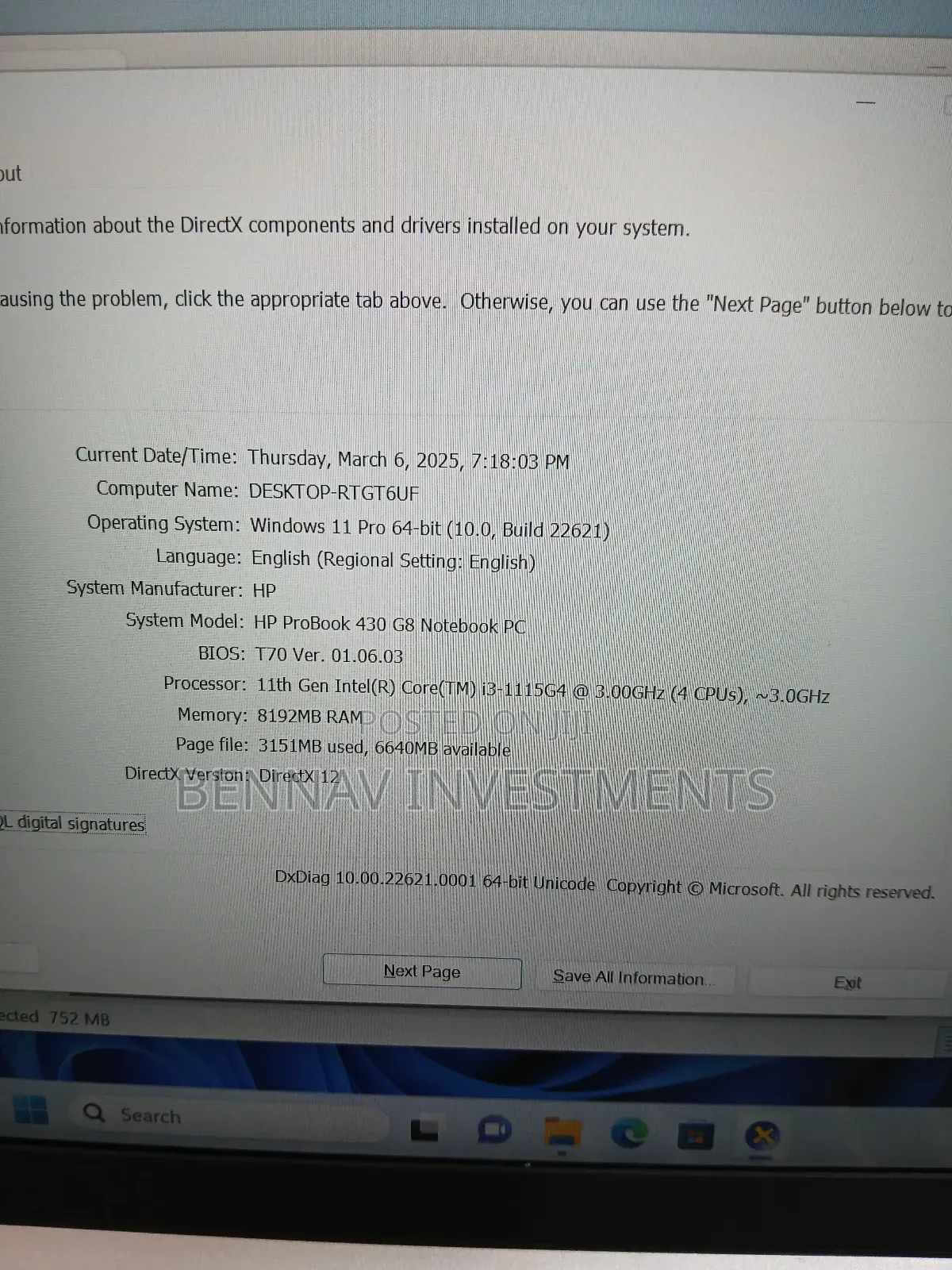 Laptop HP ProBook 430 G8 8GB Intel Core i3 SSD 256GB