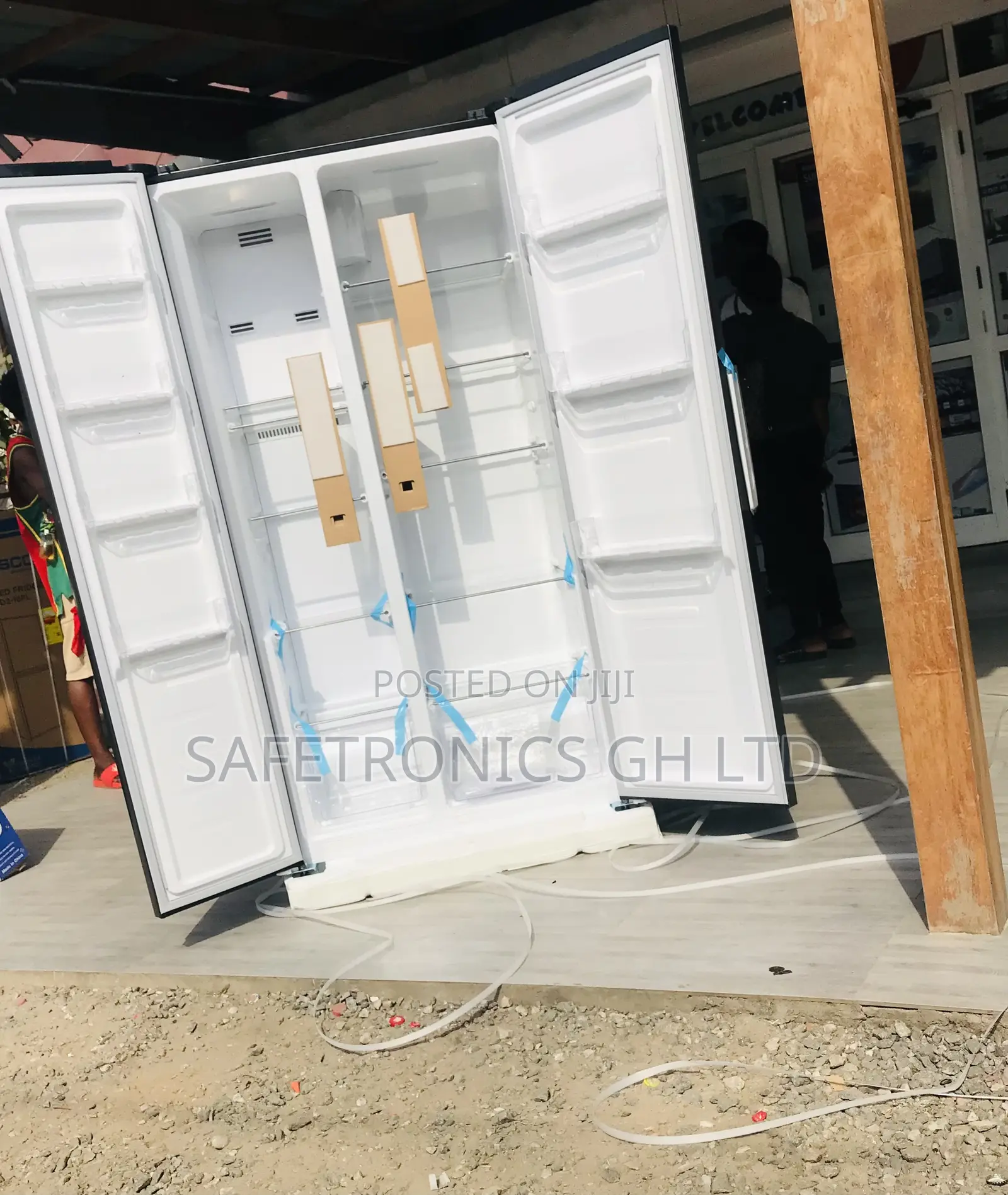 Frosty Flow Sidebyside Nasco Fast Grey Doubledoor Fridge