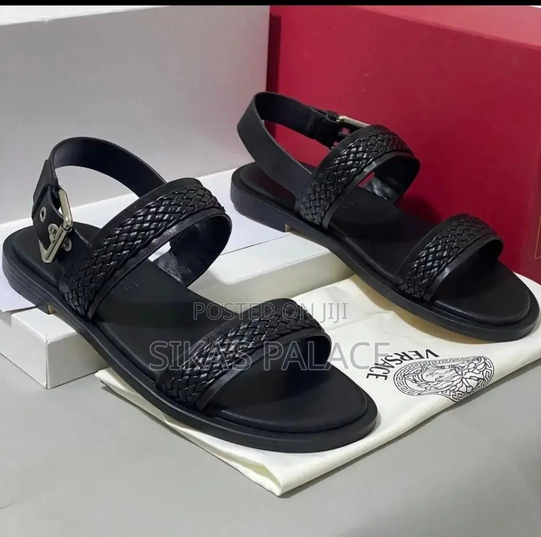 Black Leather Sandals