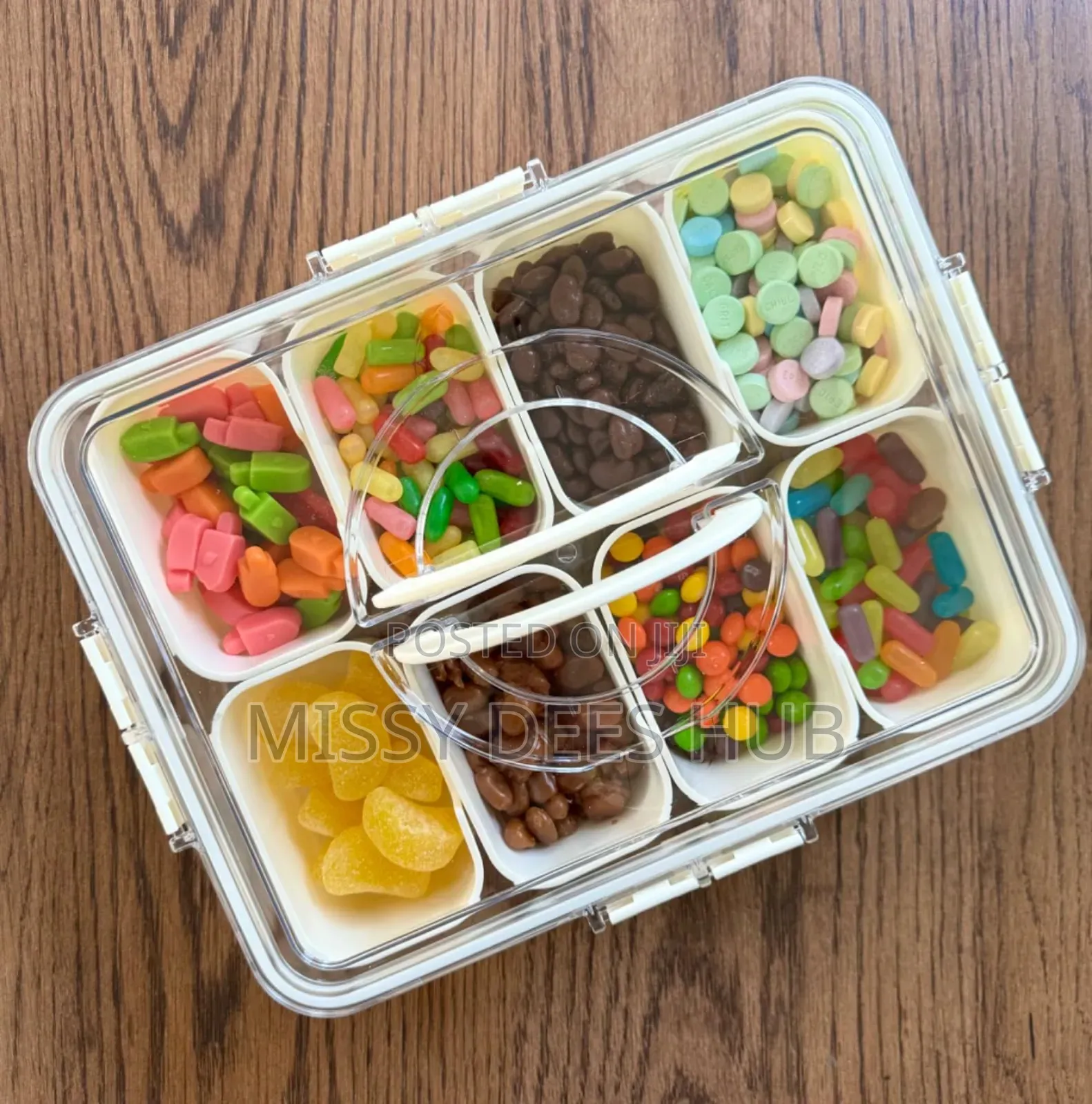 Multipurpose 8-Grid Acrylic Storage Bowl