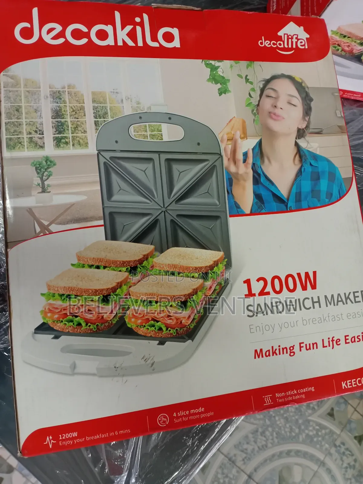 Reliable Decakila Appliance 1200w Decakila Sandwich Maker