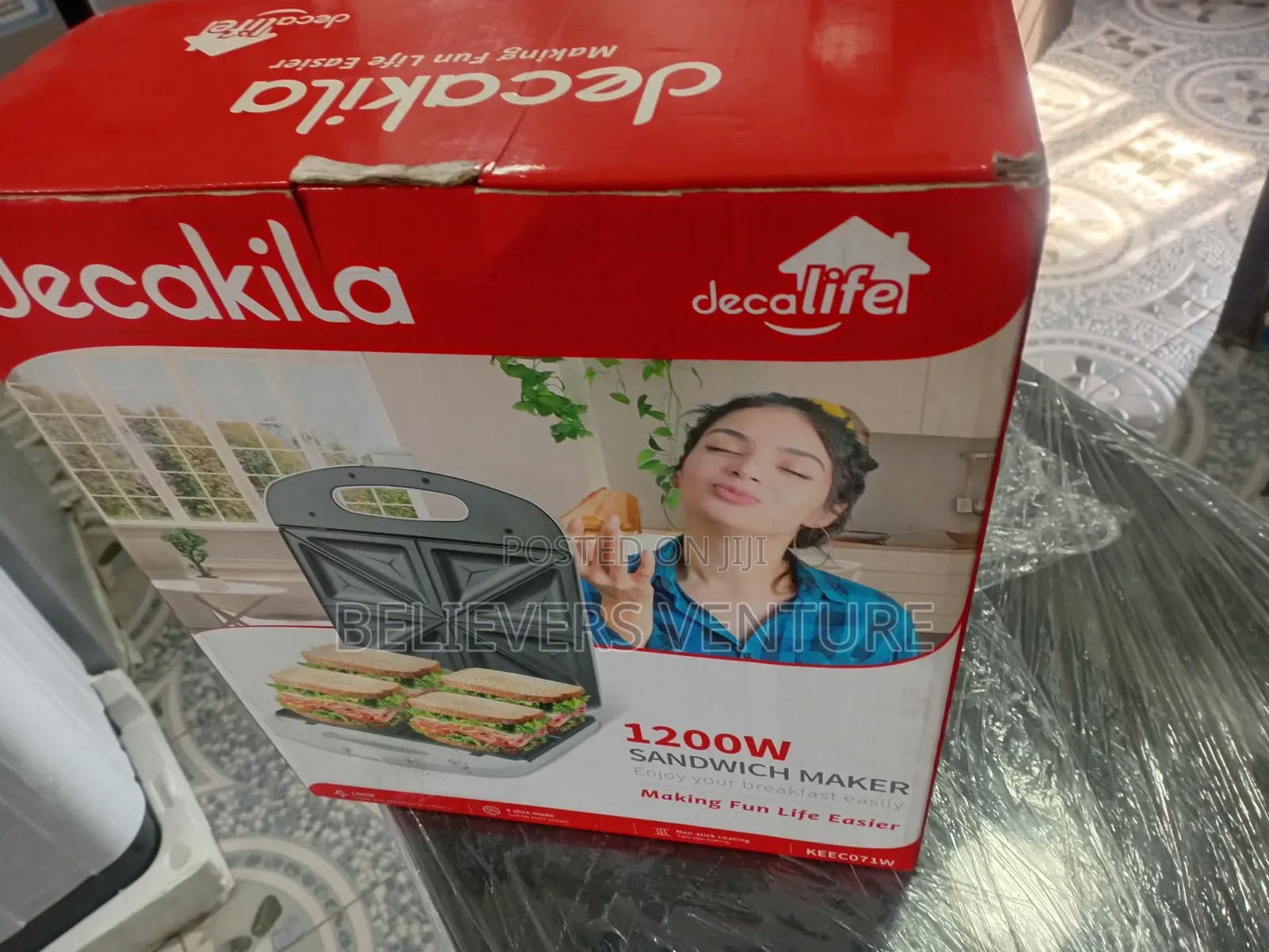 Safe Handle Decakila Sandwich Maker 1200w 1200w Decakila