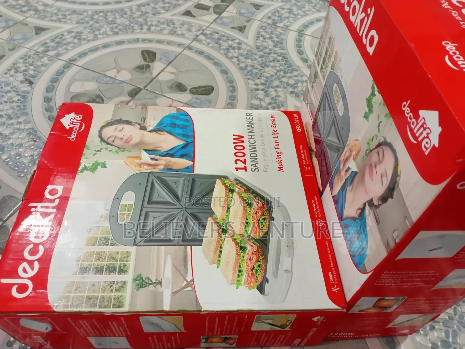 Authentic Sandwich Maker 1200w 1200w Decakila Decalife