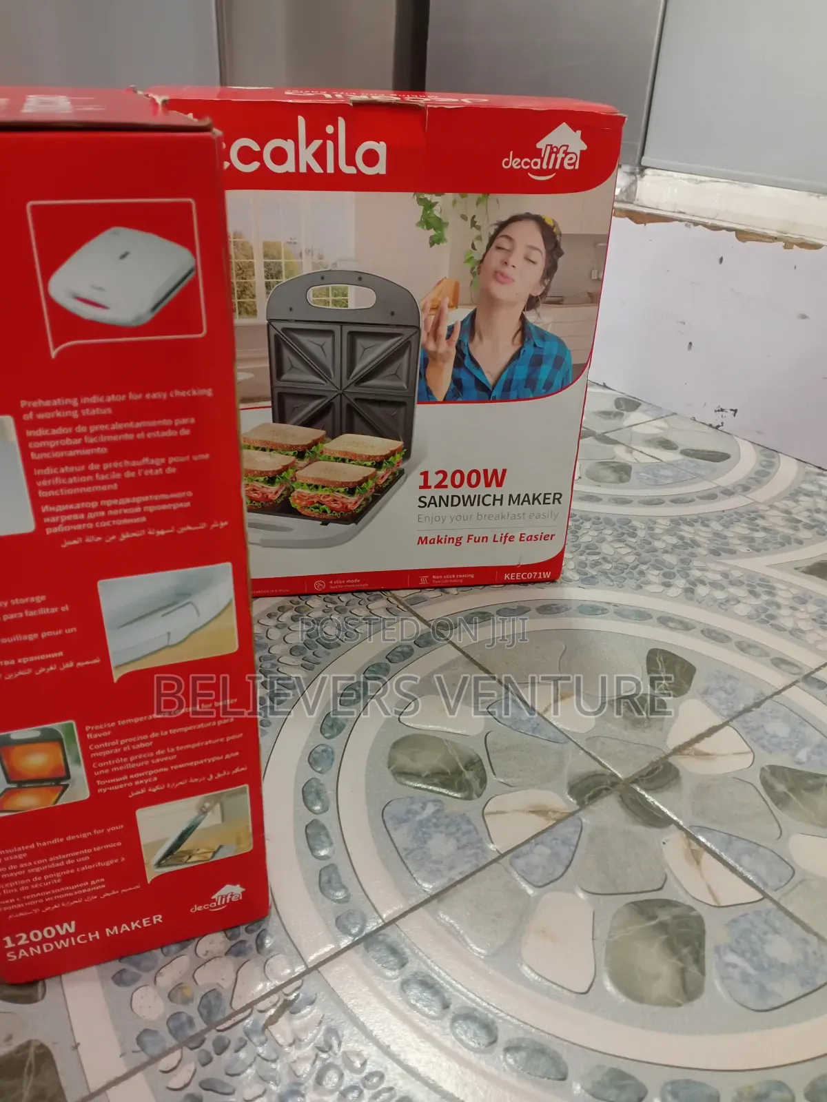Strong Body Decakila Sandwich Maker 1200w 1200w