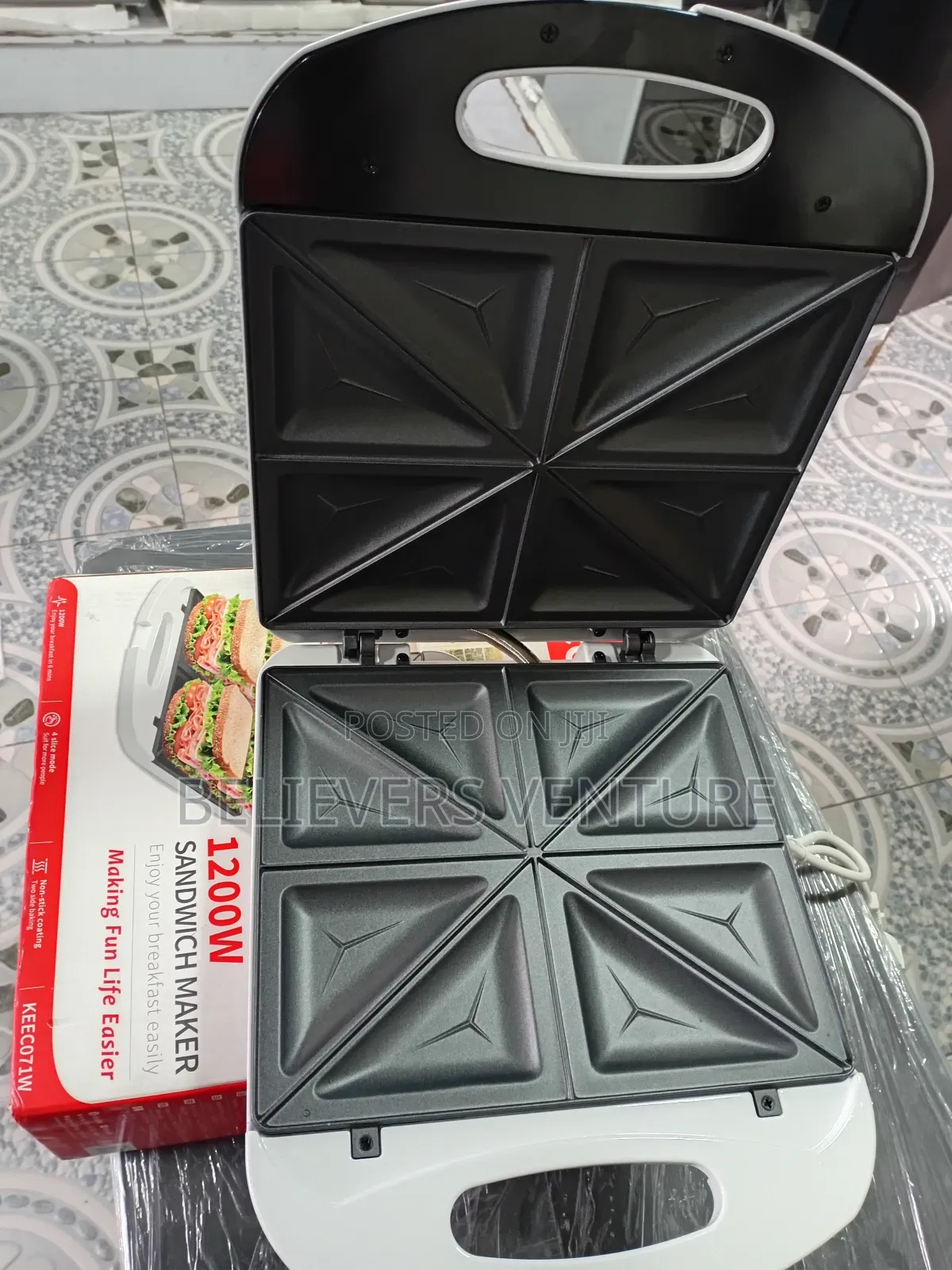 Keeco71w 2 Side Baking Decakila Sandwich Maker 1200w 1200w
