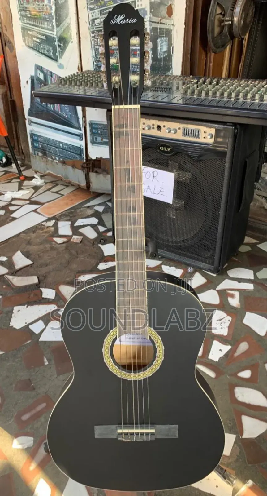 Black Maria Brand Classical Guitar With Six Nylon Strings
