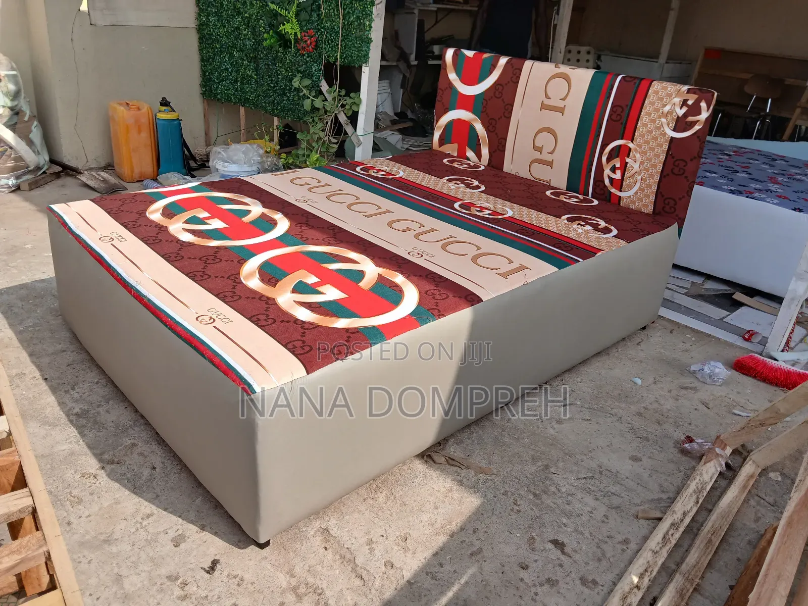 Brown on Ash Double Bed