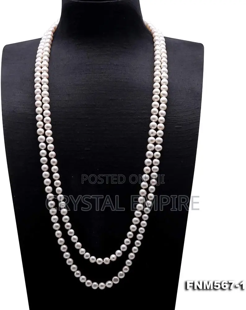 Plain Long Pearl Necklace
