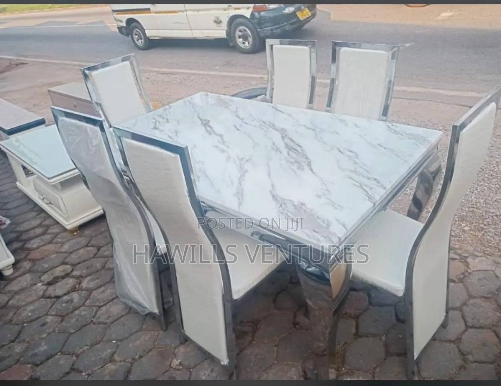 Marble Dining Set With (6)Chairs.