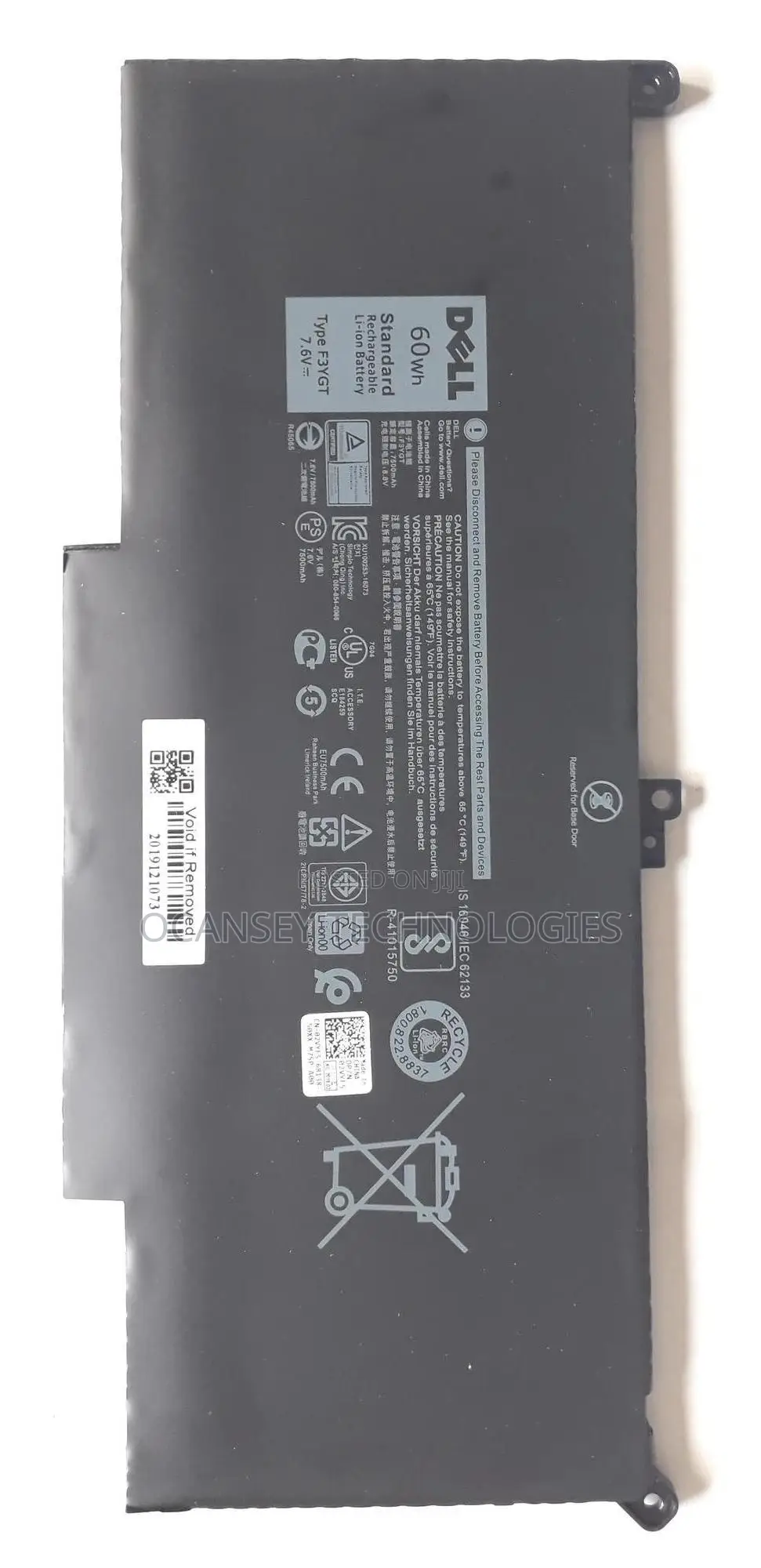 Original Dell Laptop Battery ( F3ygt ) Latitude E7280, E7480