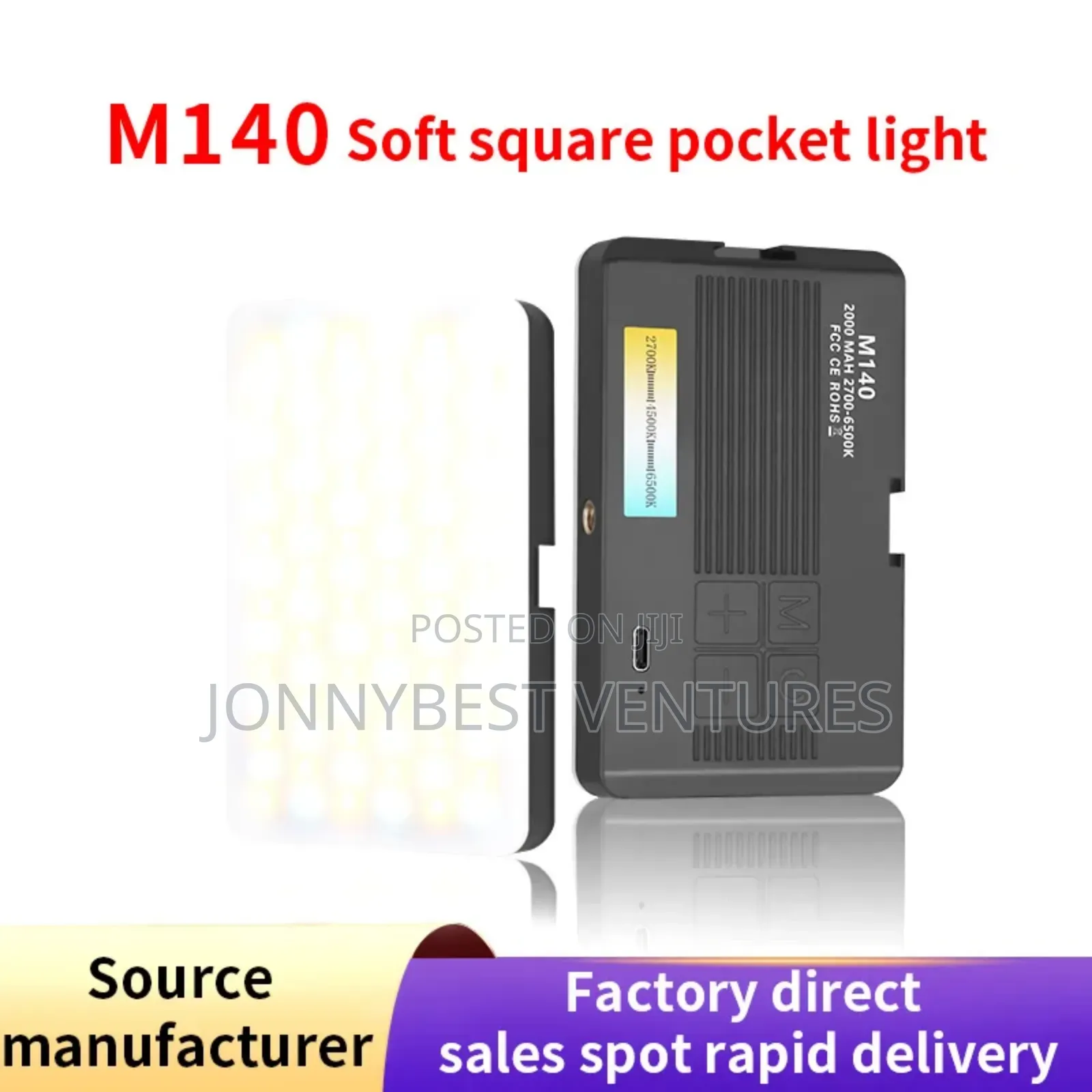 Professional M140 RGB Selfie Light Camera Light