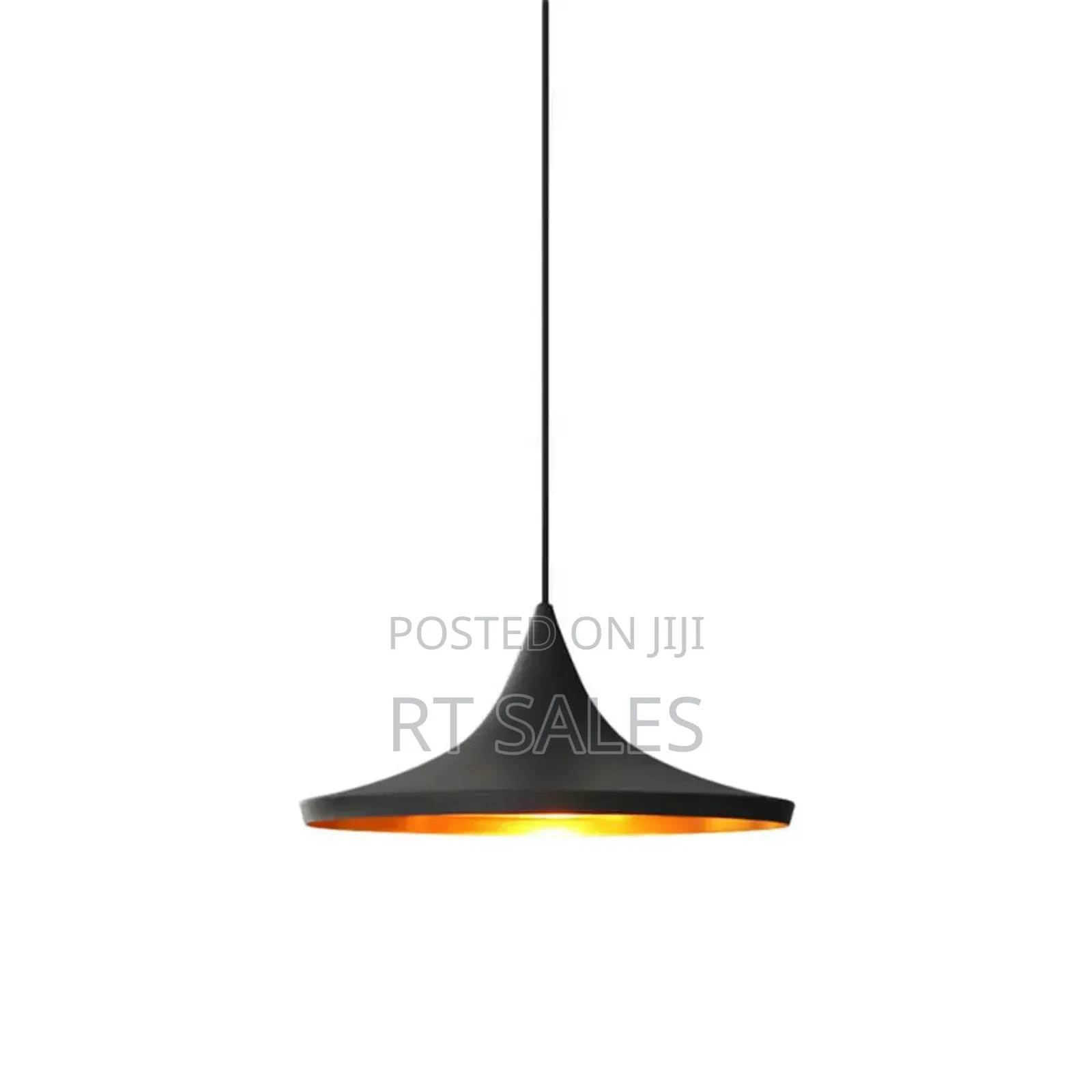 Single Black Pendant Light.