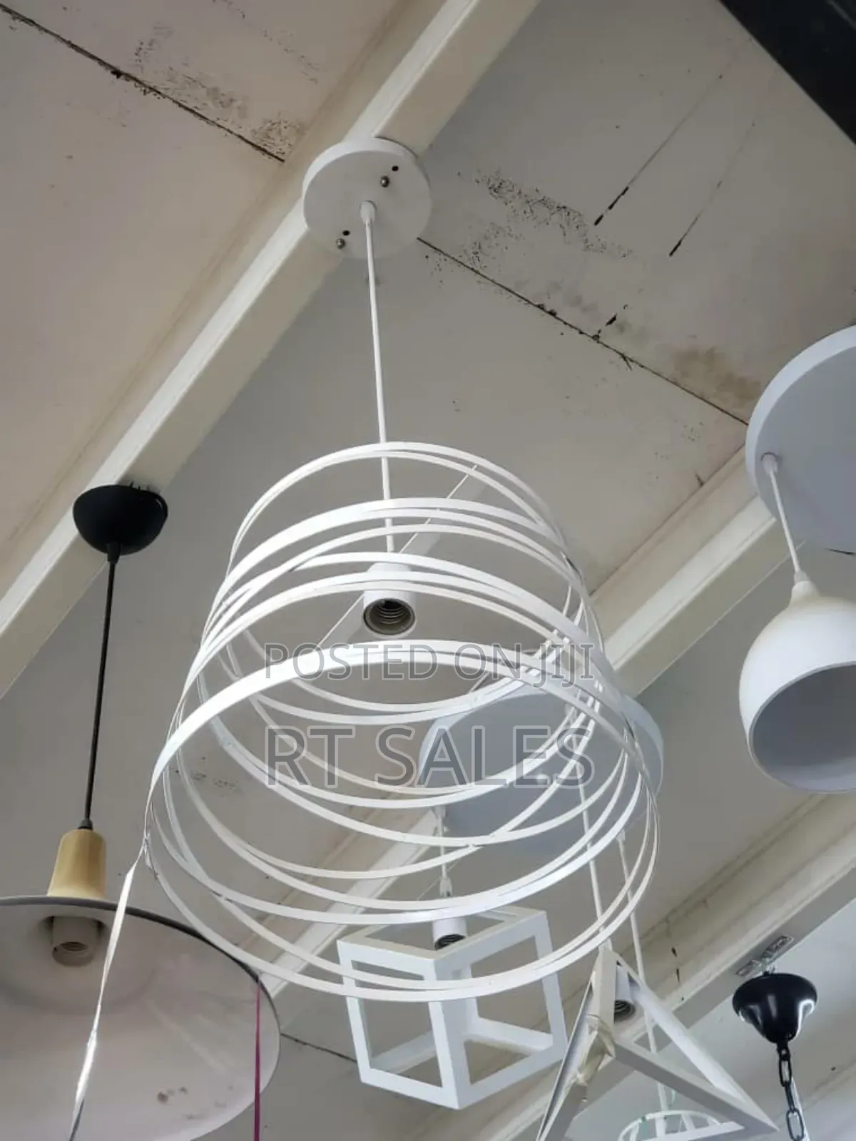 Black Balcony And Room Single Pendant Light.