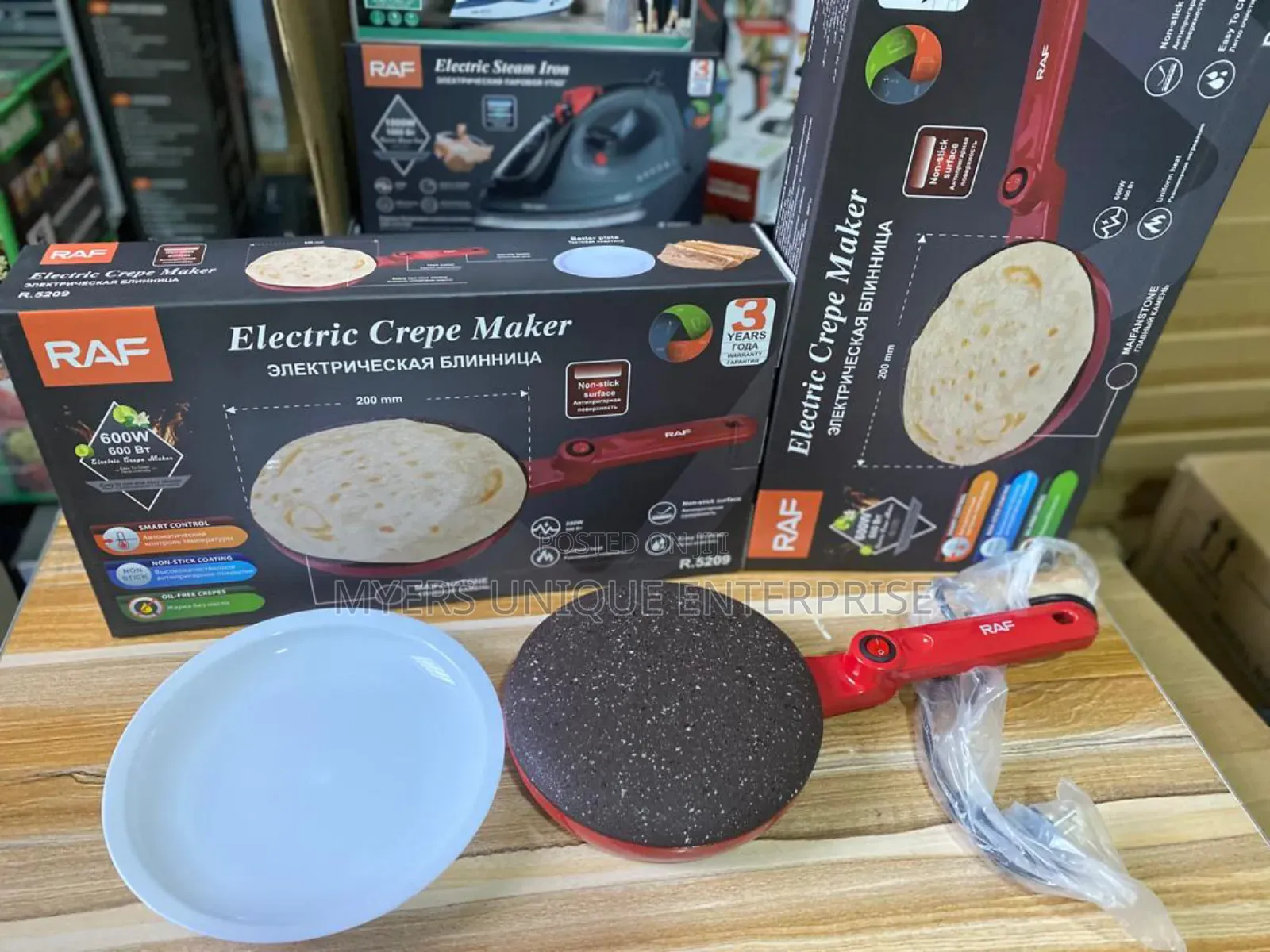Highly Efficient Raf Crepe Maker 600w.