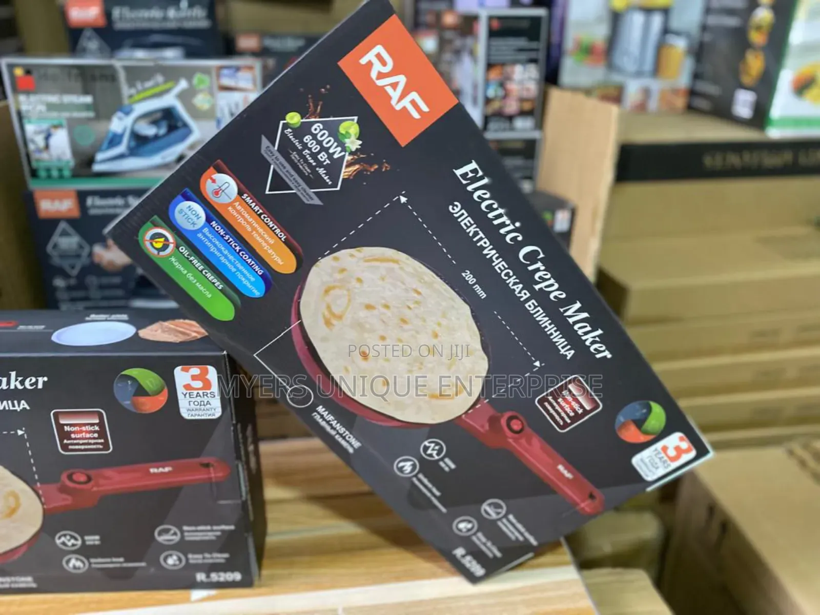 Easy to Clean Raf Crepe Maker 600w.