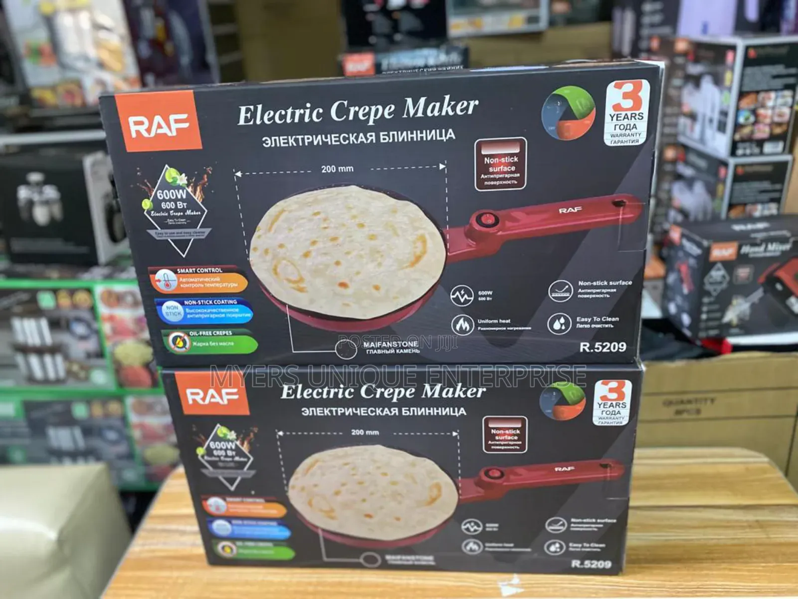 Oil-Free Raf Crepe Maker 600w.