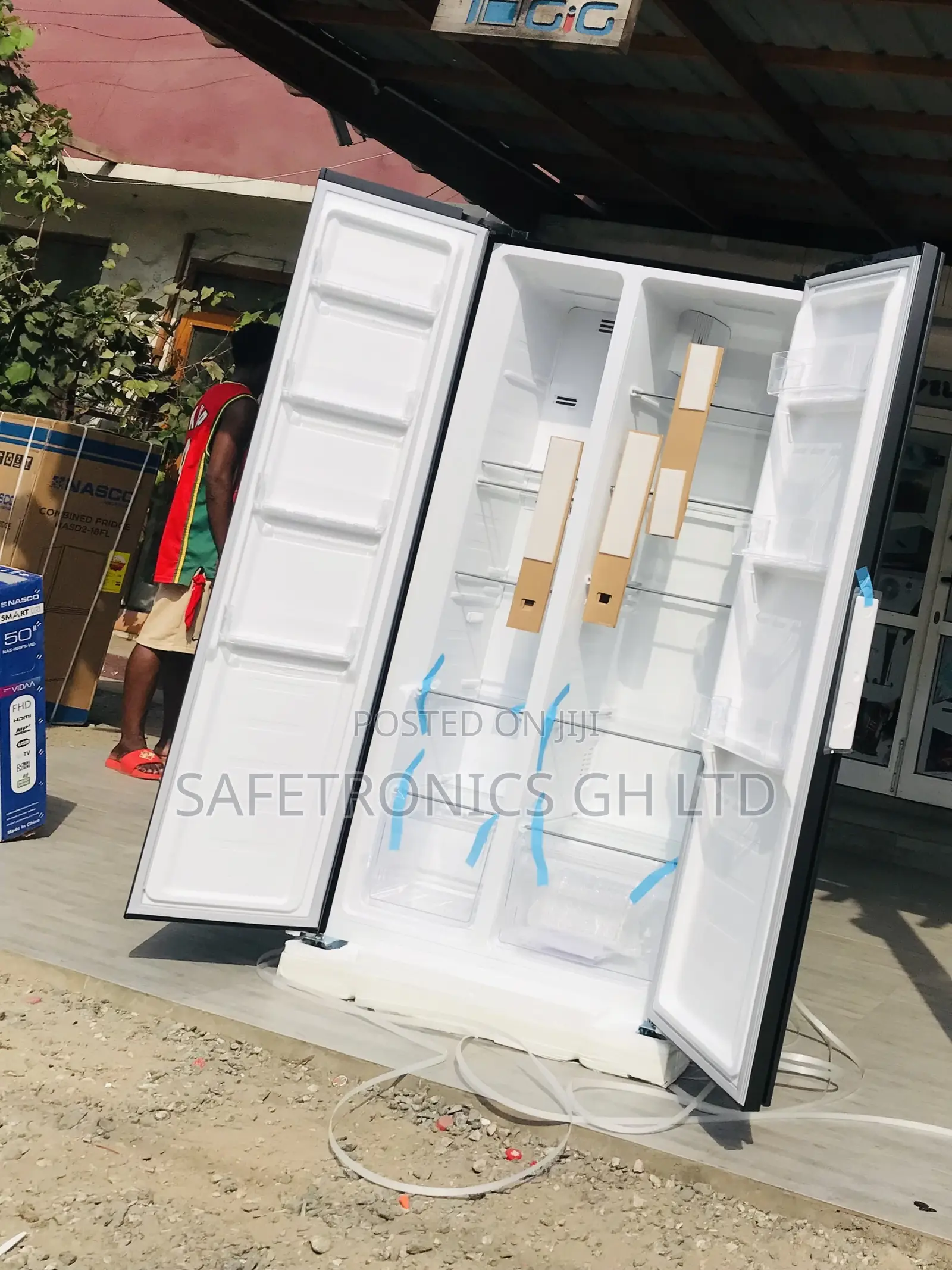 Fast Aquachill Sidebyside Doubledoor Grey Nasco Fridge