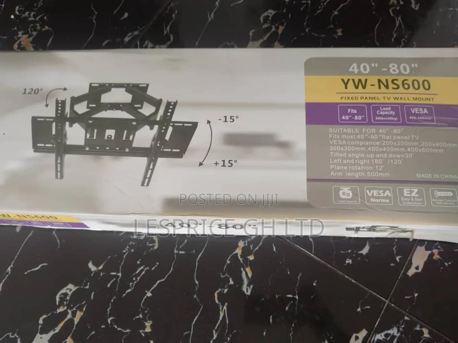 40-80 Tv Wall Bracket - Hide Cables
