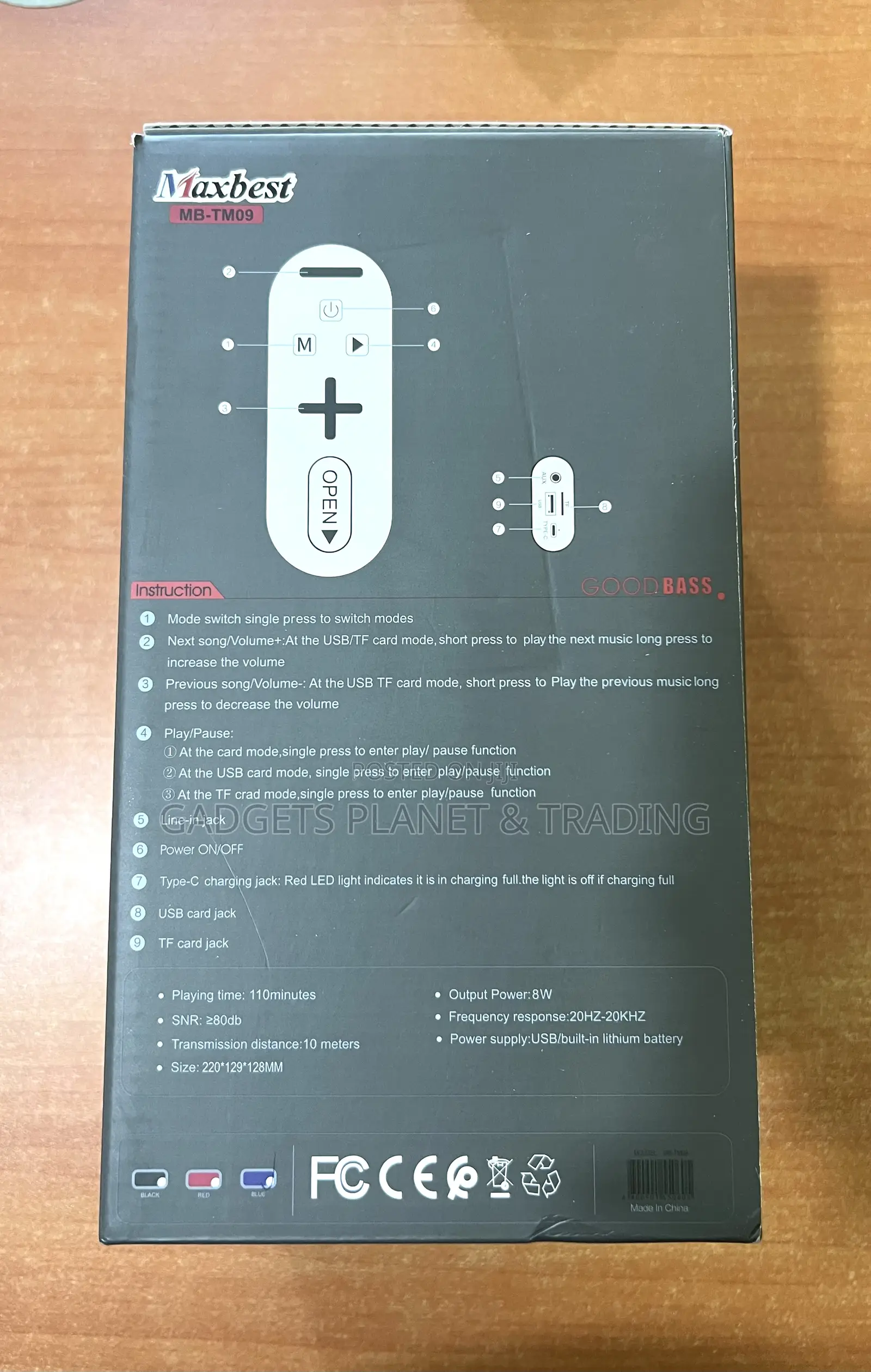 Maxbest Good Bass Bluetooth Speaker - Mb-tm09