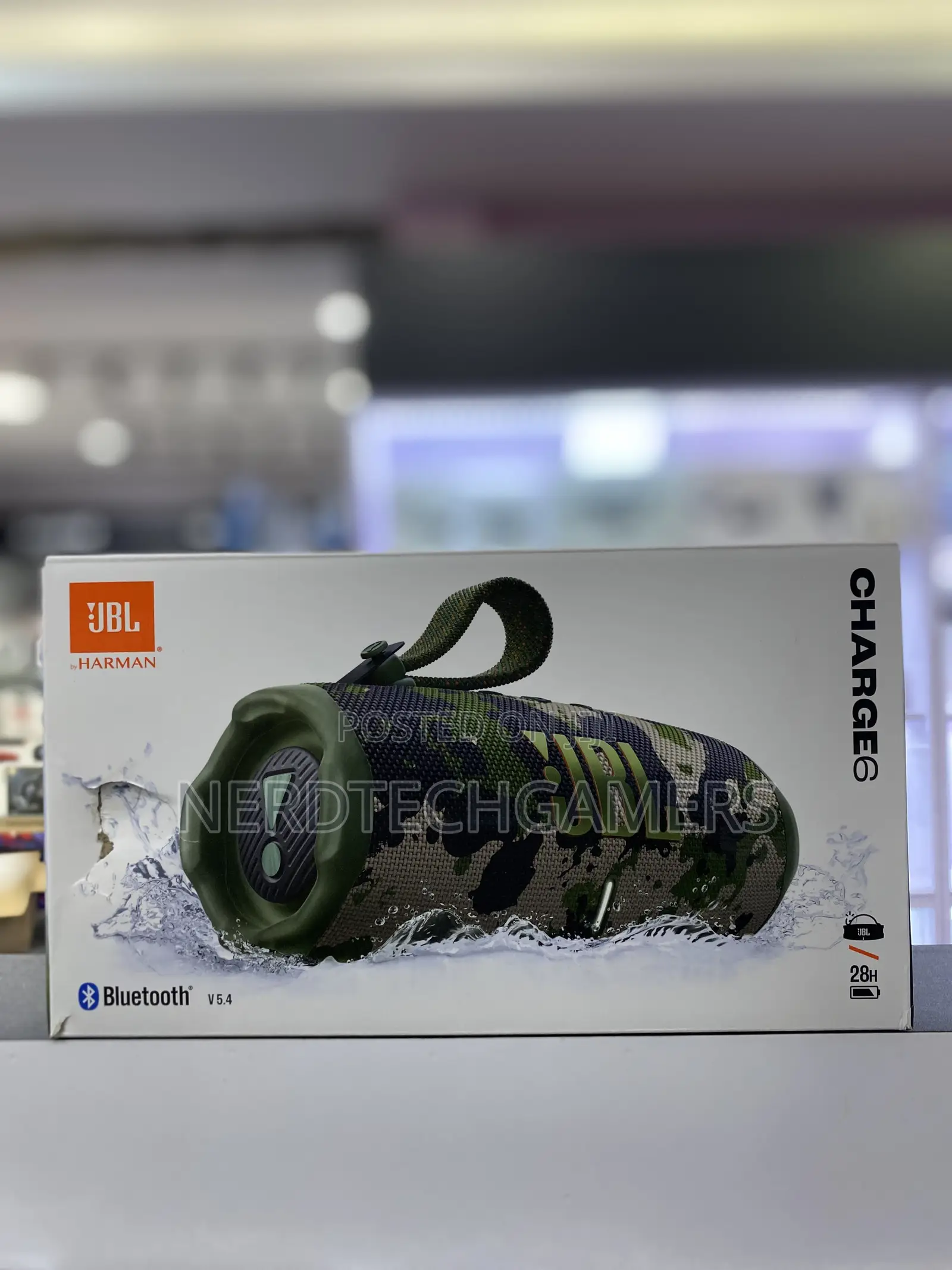 JBL Charge 6 Portable Bluetooth Speaker (Black)