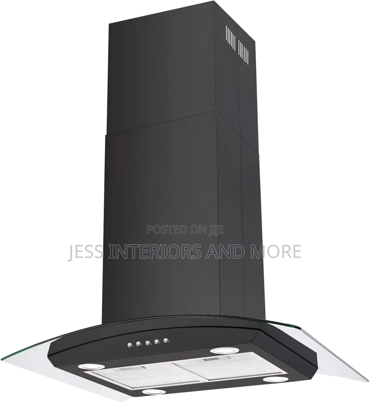Island Range Hood Black 30 Inch