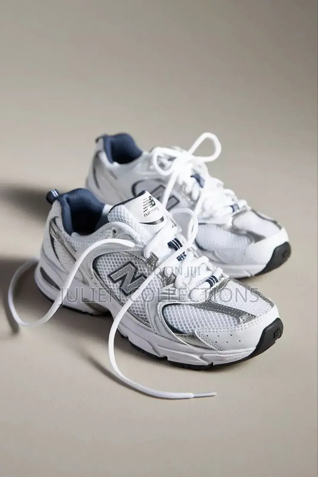 New Balance 530 White Ash and Blue Black