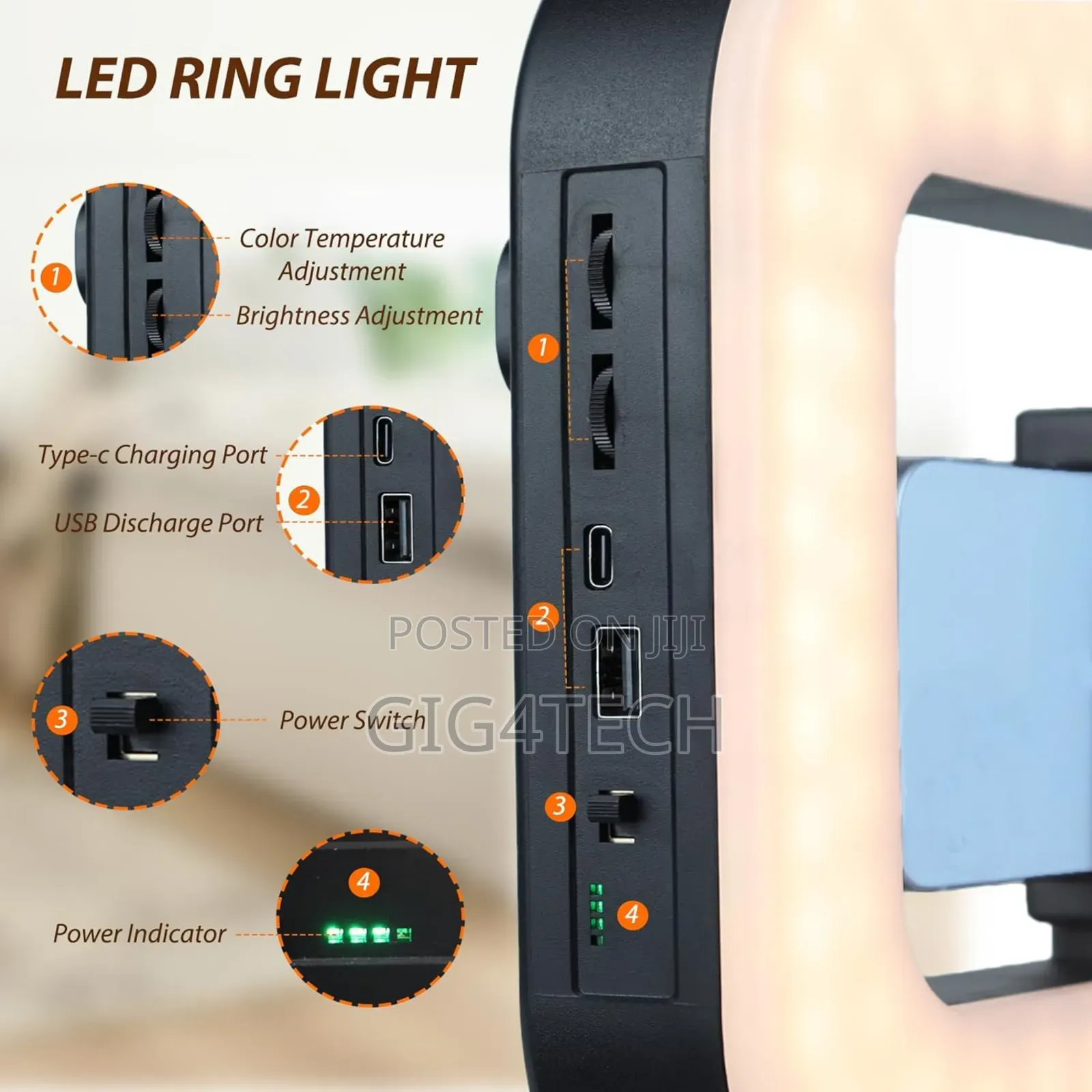 ZGRL-02 Rechargeable Handheld Square Led Video Light