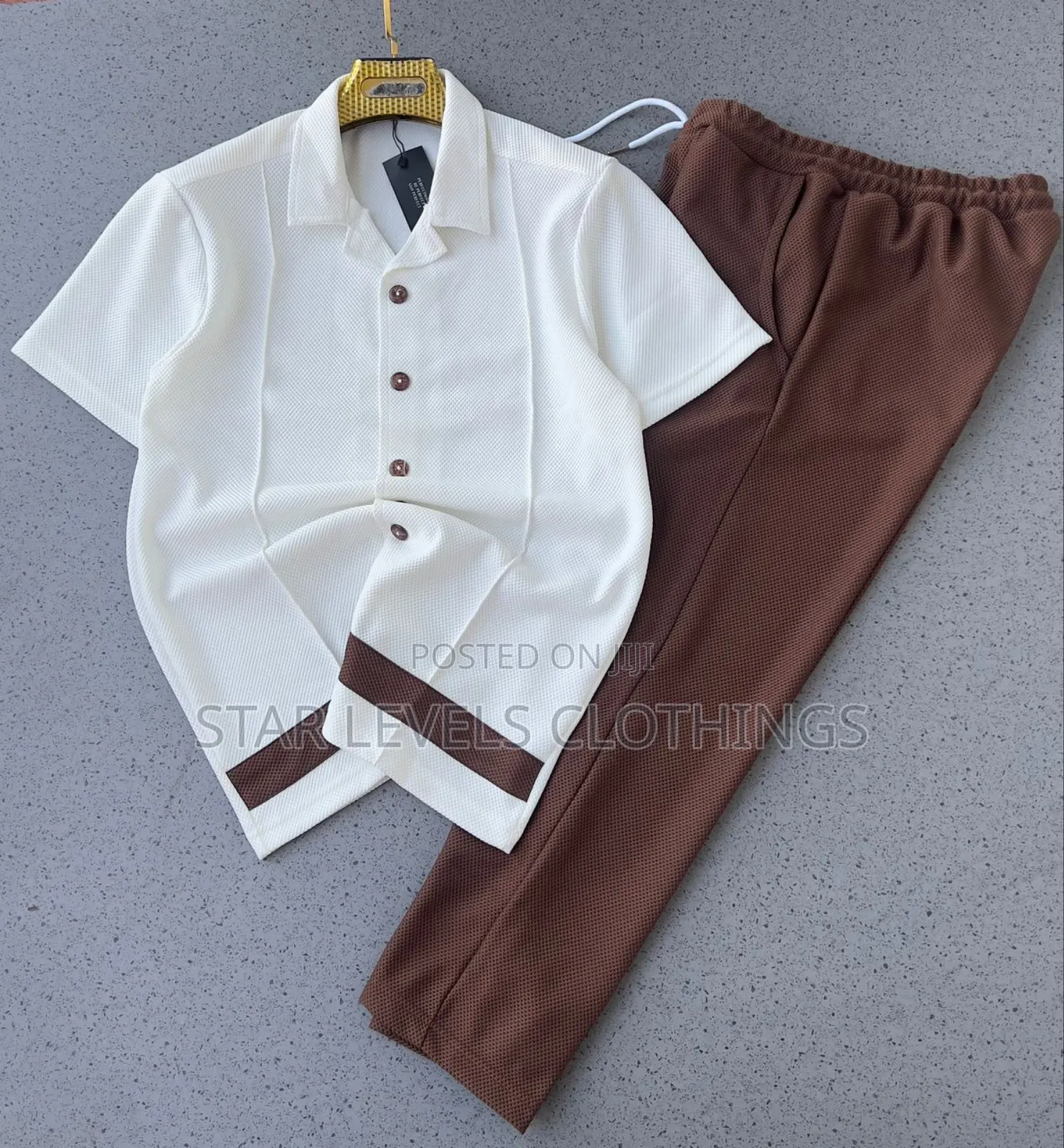 White and Brown Quality Kaftan Available for Men