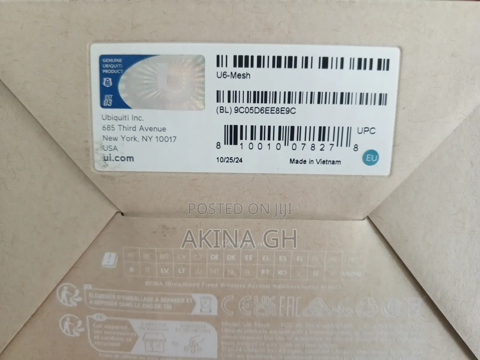 Ubiquiti Unifi Ap Wifi 6 Mesh Access Point U6-Mesh