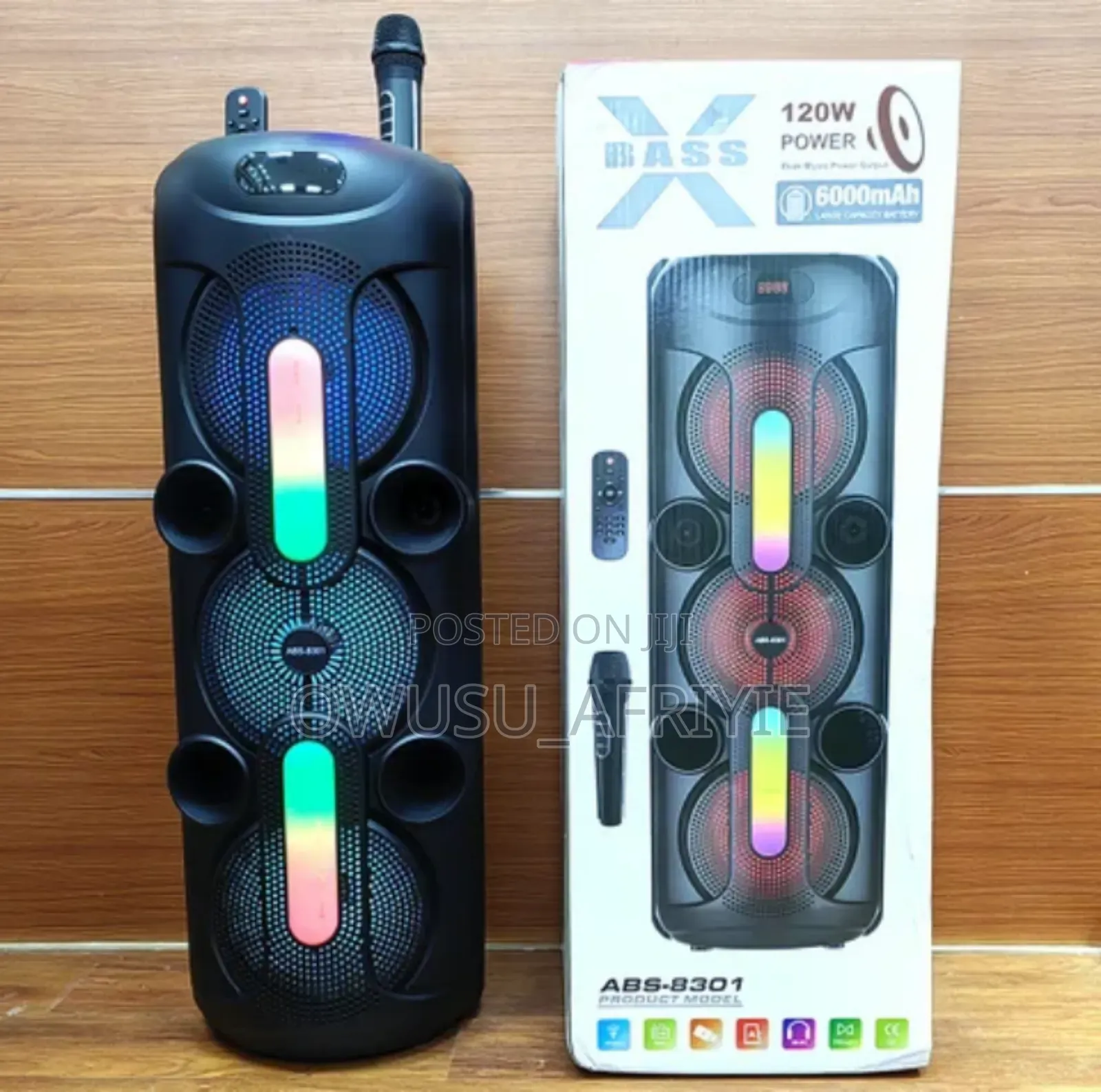 8" Rechargeable Loud Bt Radio RGB Loud Karaoke Speaker