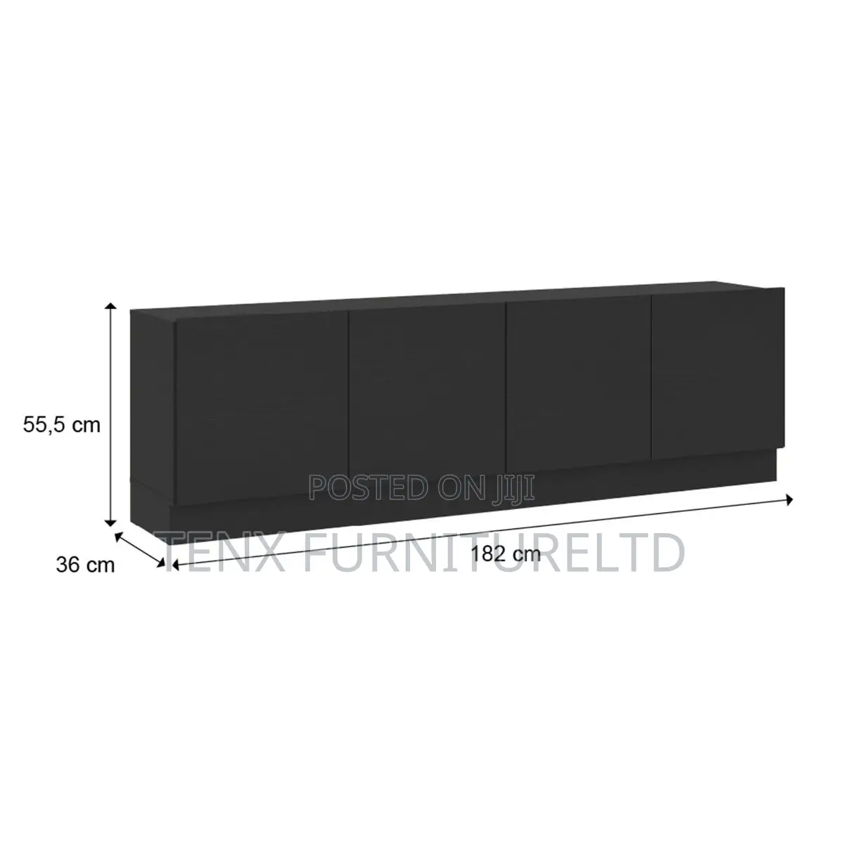 Tv Stand 4door BLCK