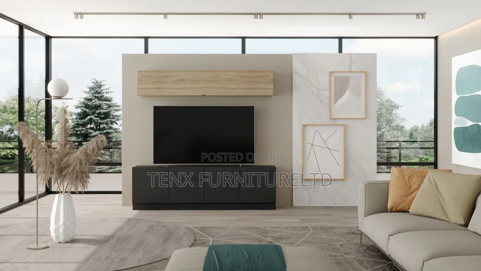 Tv Stand 4door BLCK
