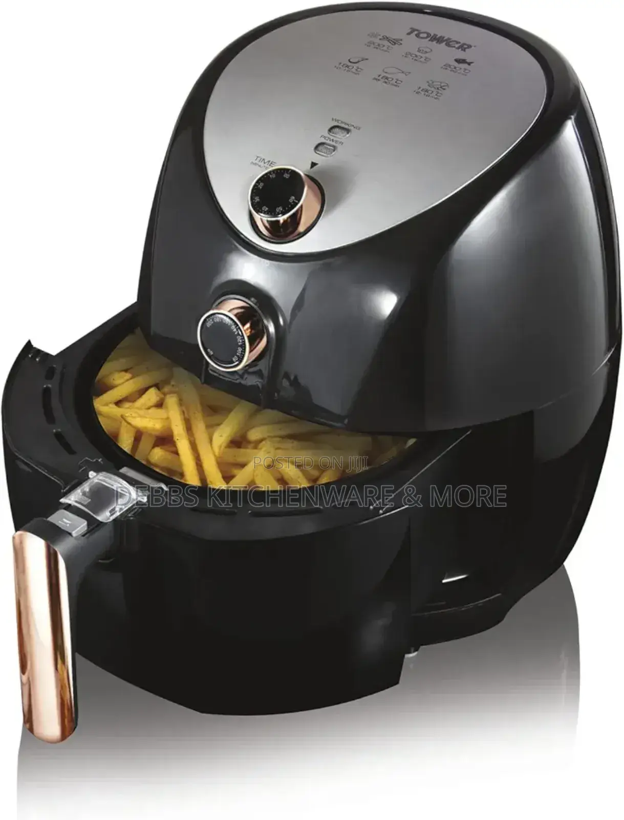 4.3lt Black and Rose Gold Air Fryer Uk