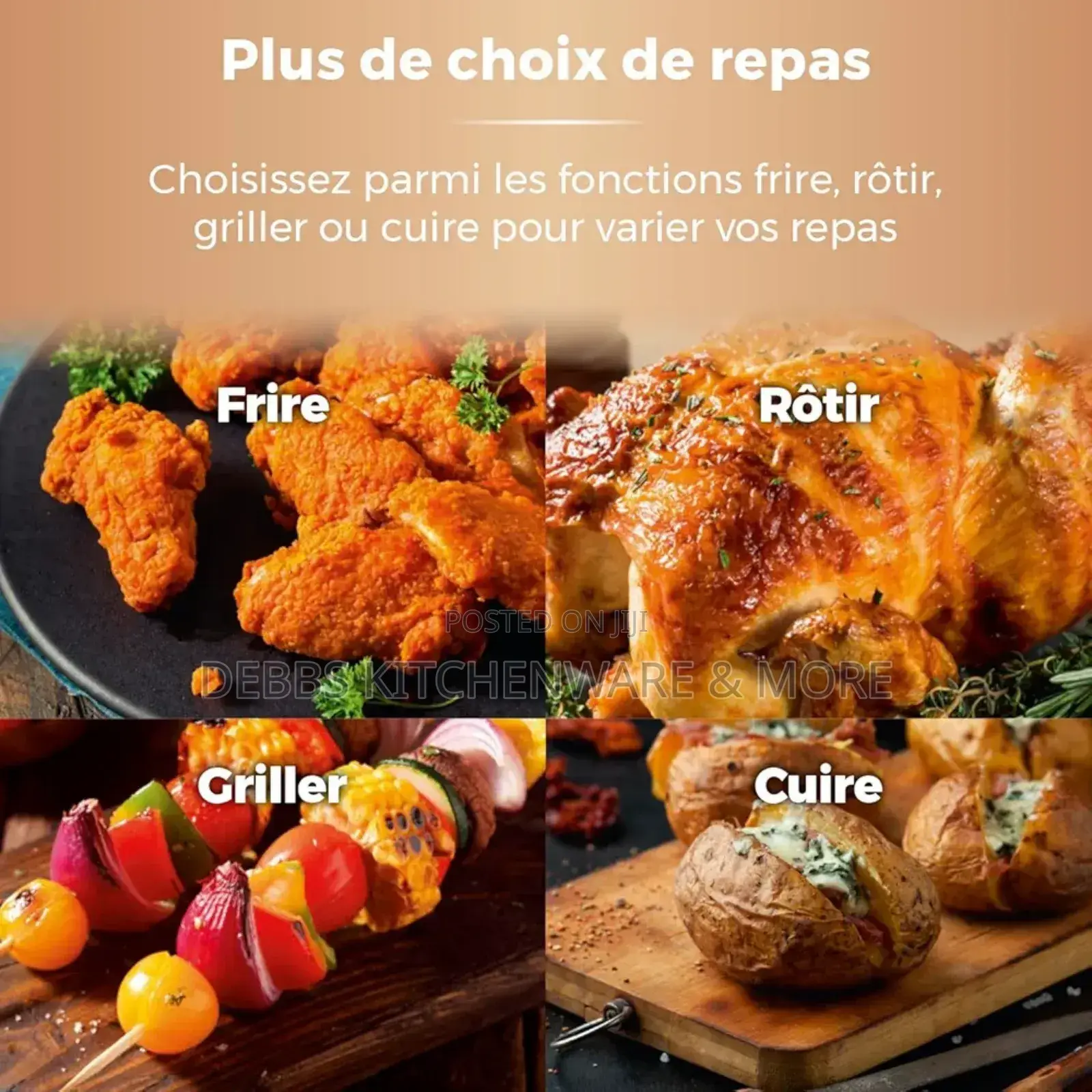 4.3lt Black and Rose Gold Air Fryer Uk