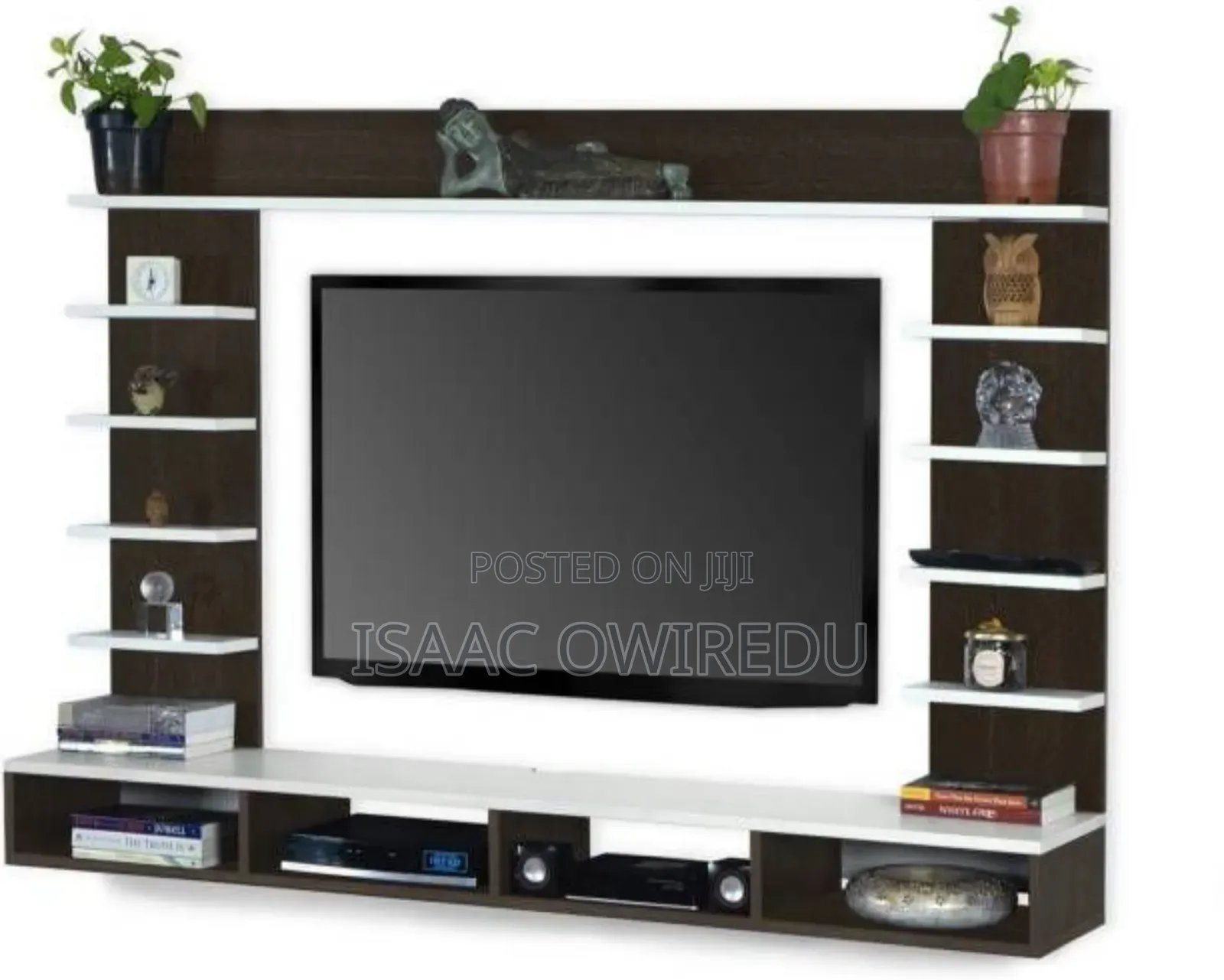 Television Wall Units With Double Sided Shelves