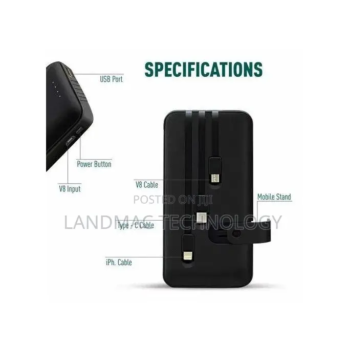 30,000 Mah Power Bank for Apple, Android Type-C Devices
