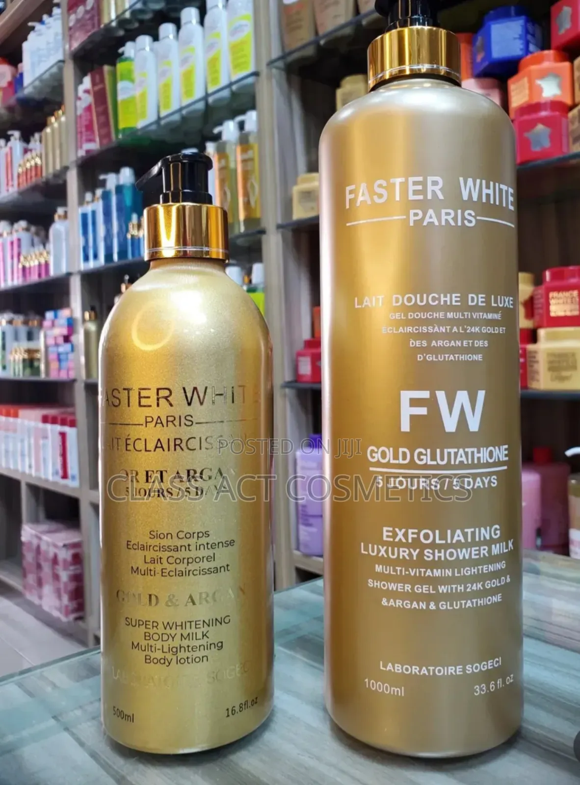 Faster White Gold and Argan Set