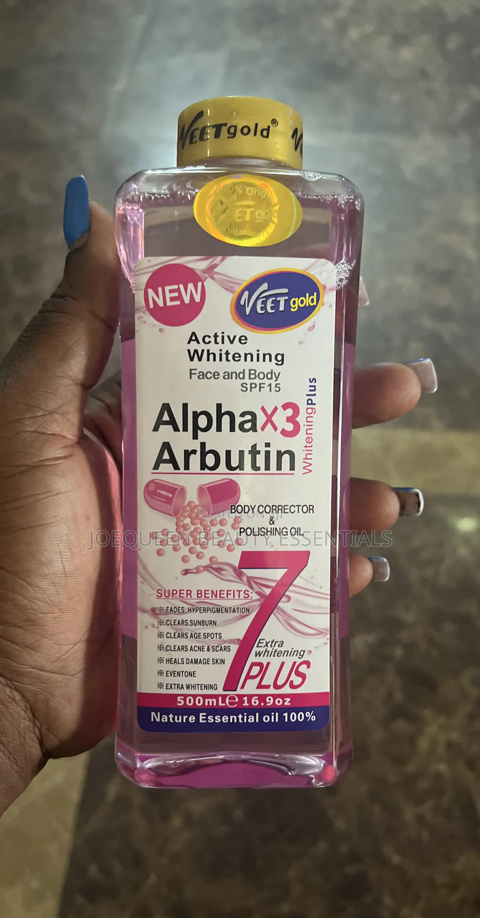 Veet Gold Alpha Arbutin Body Oil 500ml