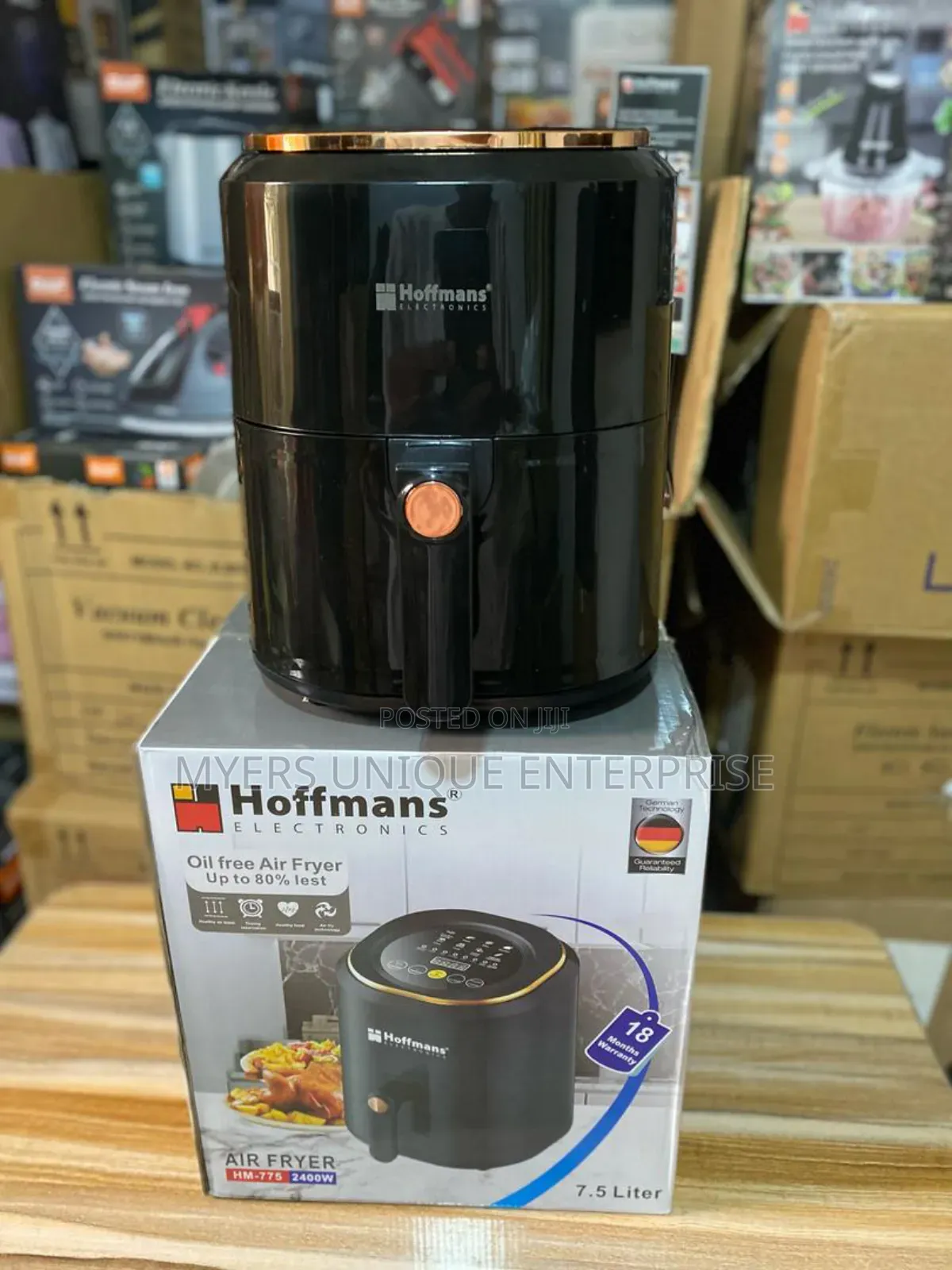 Energy Efficient Hoffman 7.5l Airfryer 2400w.