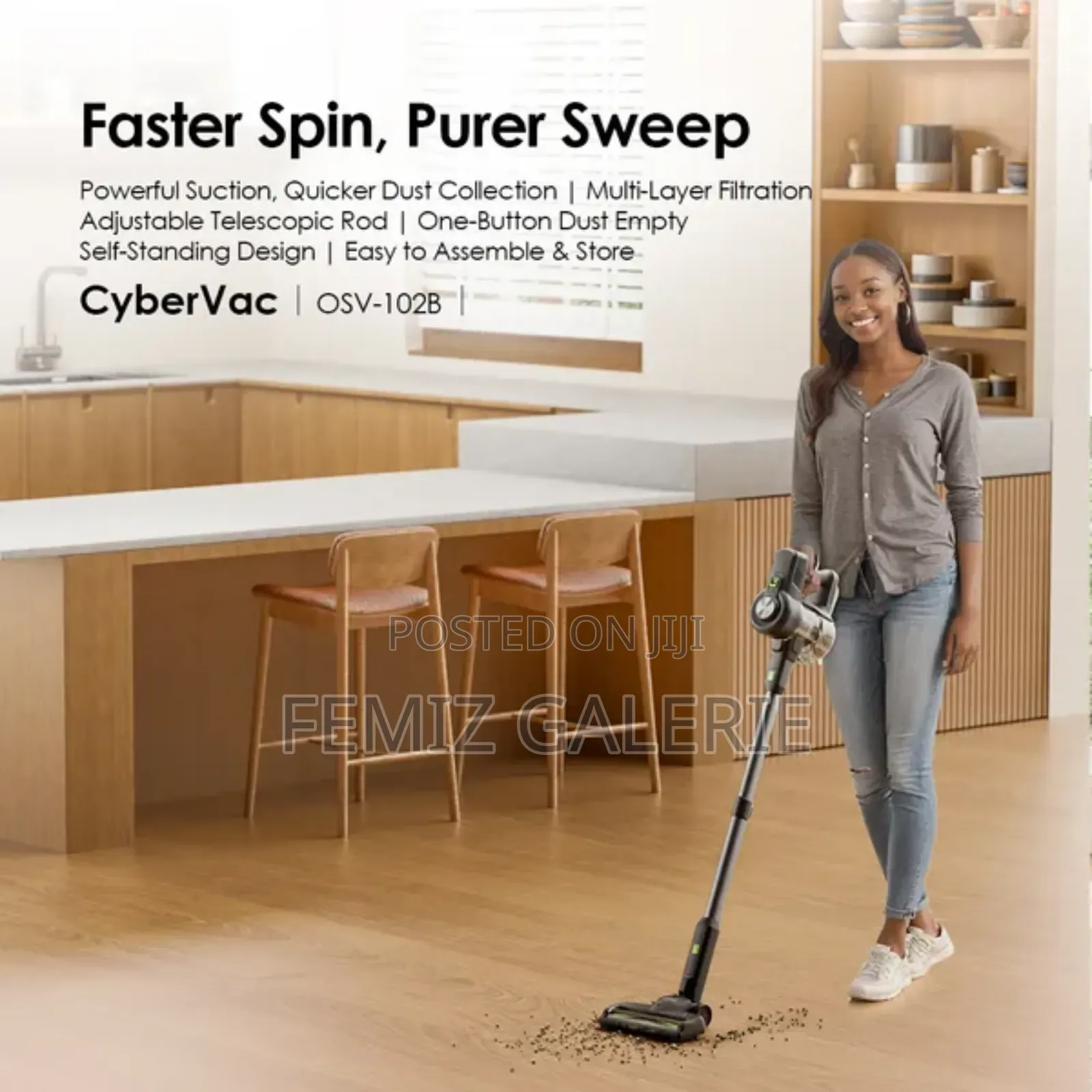 Oraimo Cybervac Cordless Stick Vacuum Plus Free Mirror