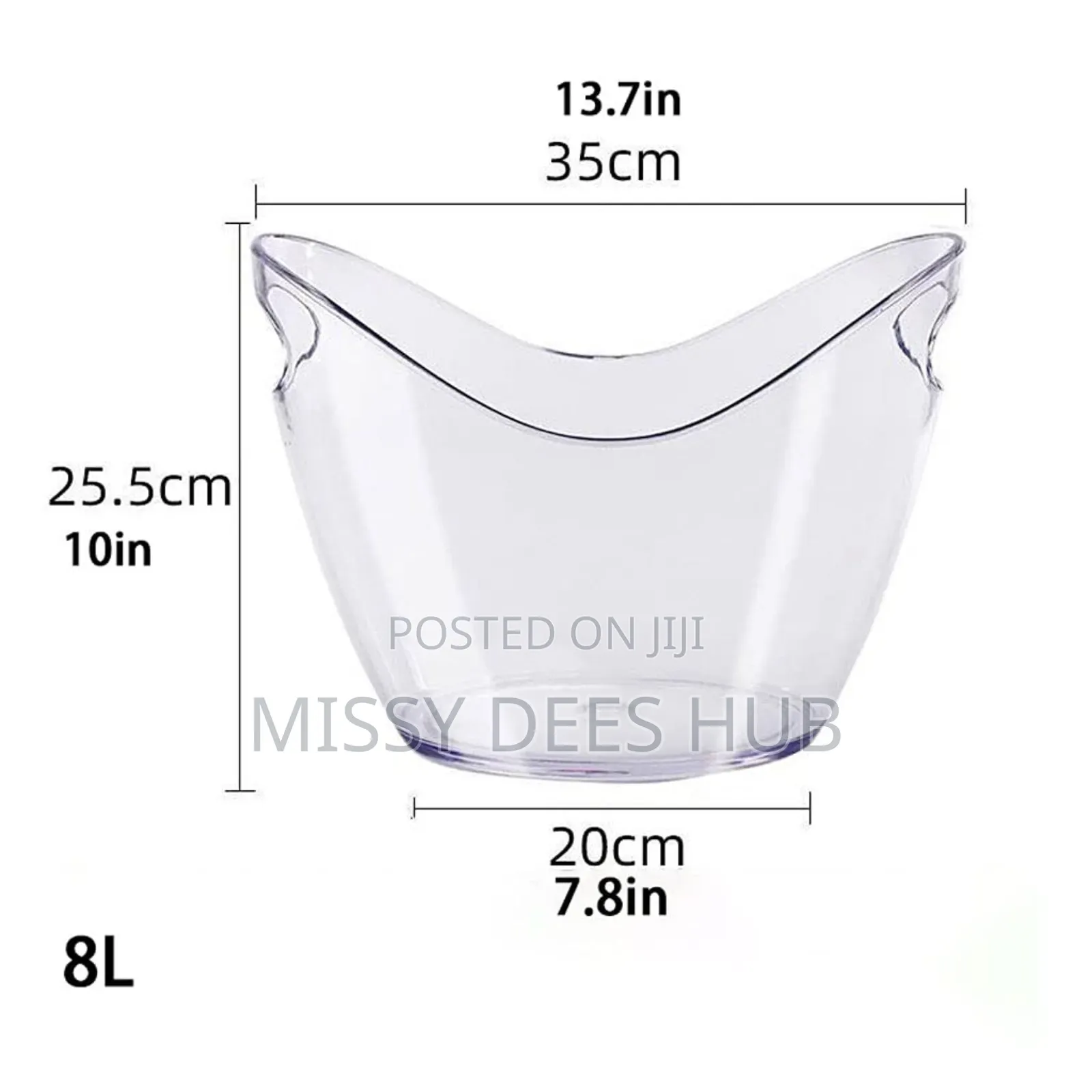8 Litres Acrylic Ice Bucket
