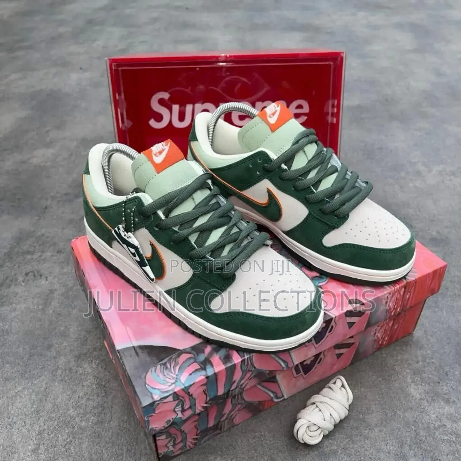 Nike Sb Dunk Low Green and Cream