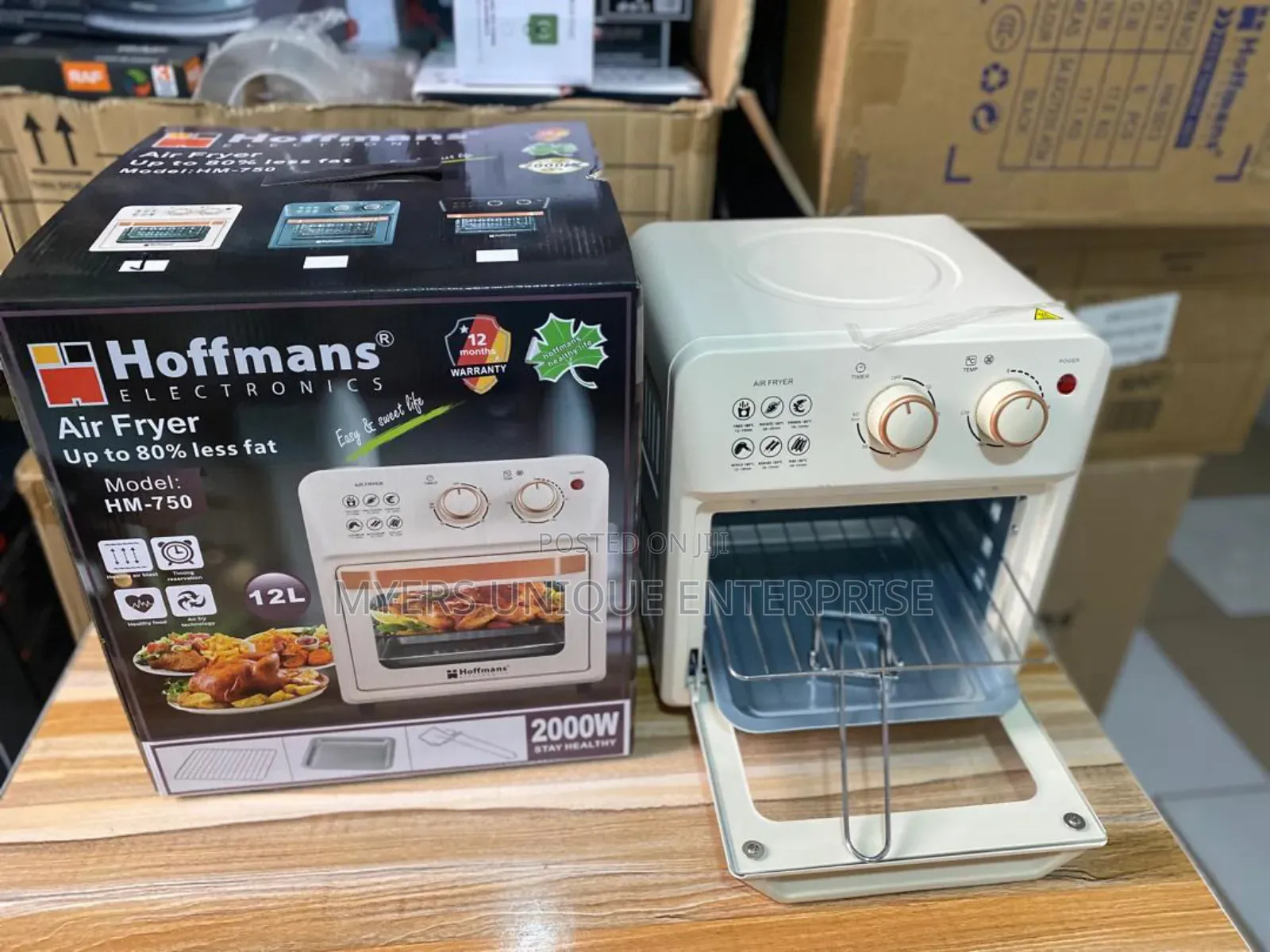 Portable 12l Hoffmans Airfryer 2000w.