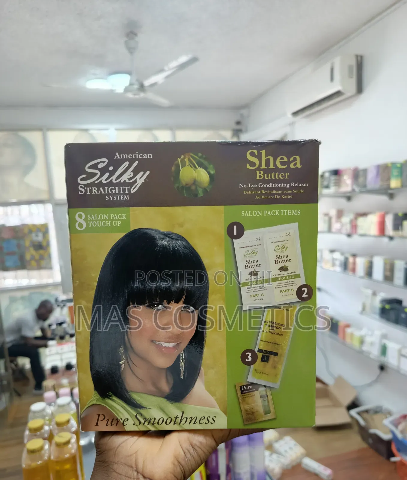 American Silky Shea Butter No Lye Relaxer 8 Pack